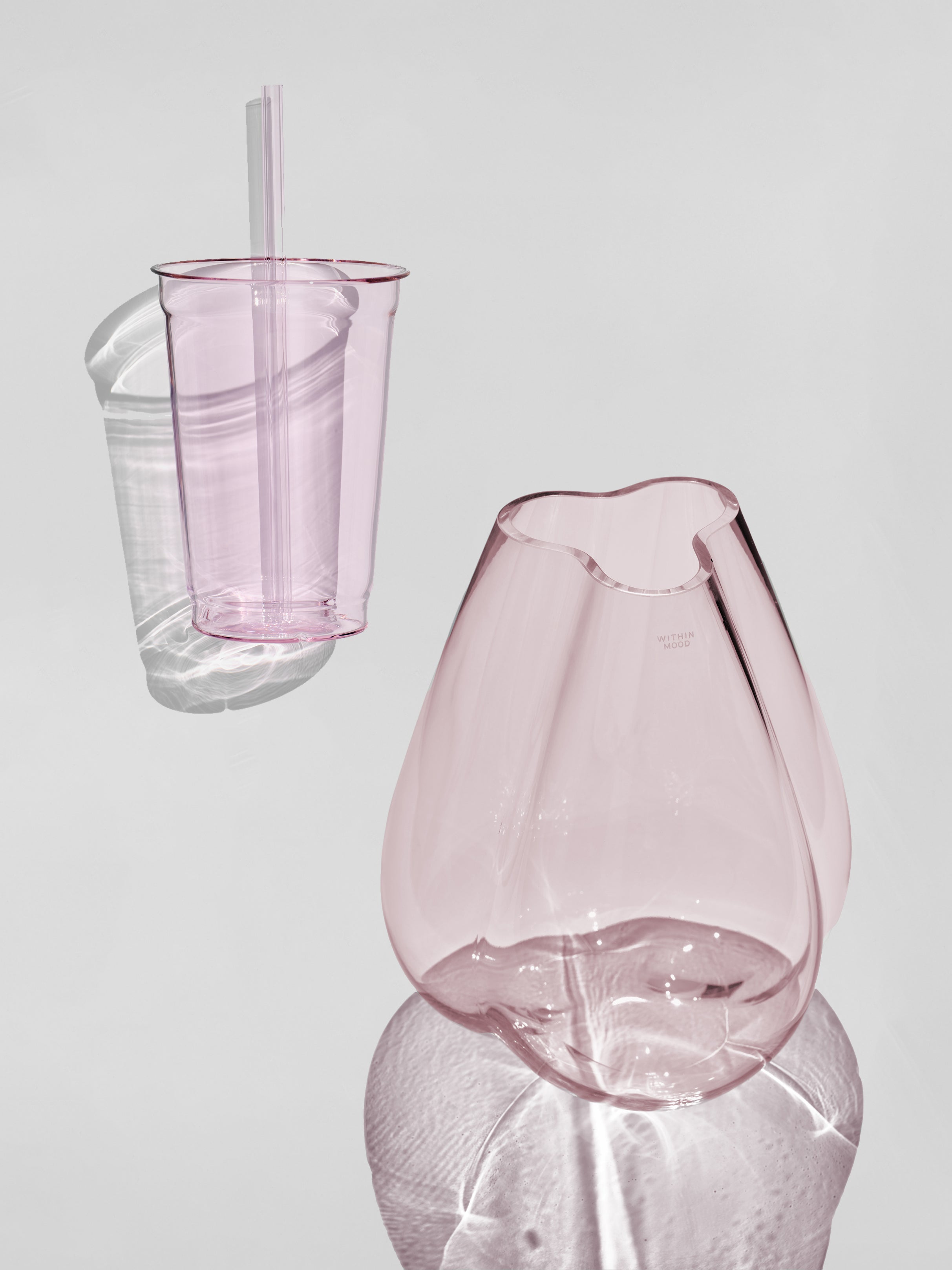 Pink Bundle, Cold Cups, set of 2 + Tulip Vase