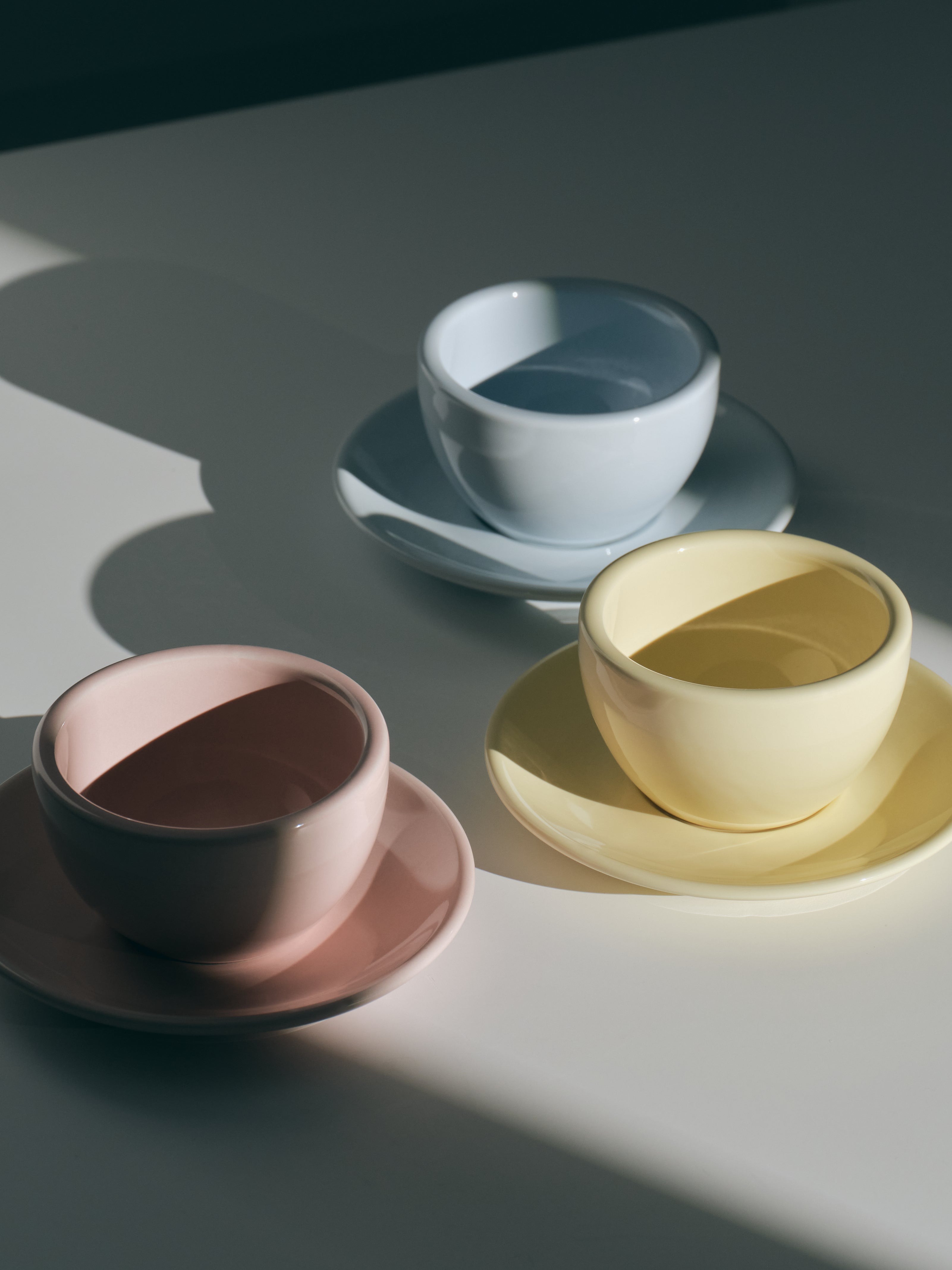 Cappuccino, baby blue, set of 2