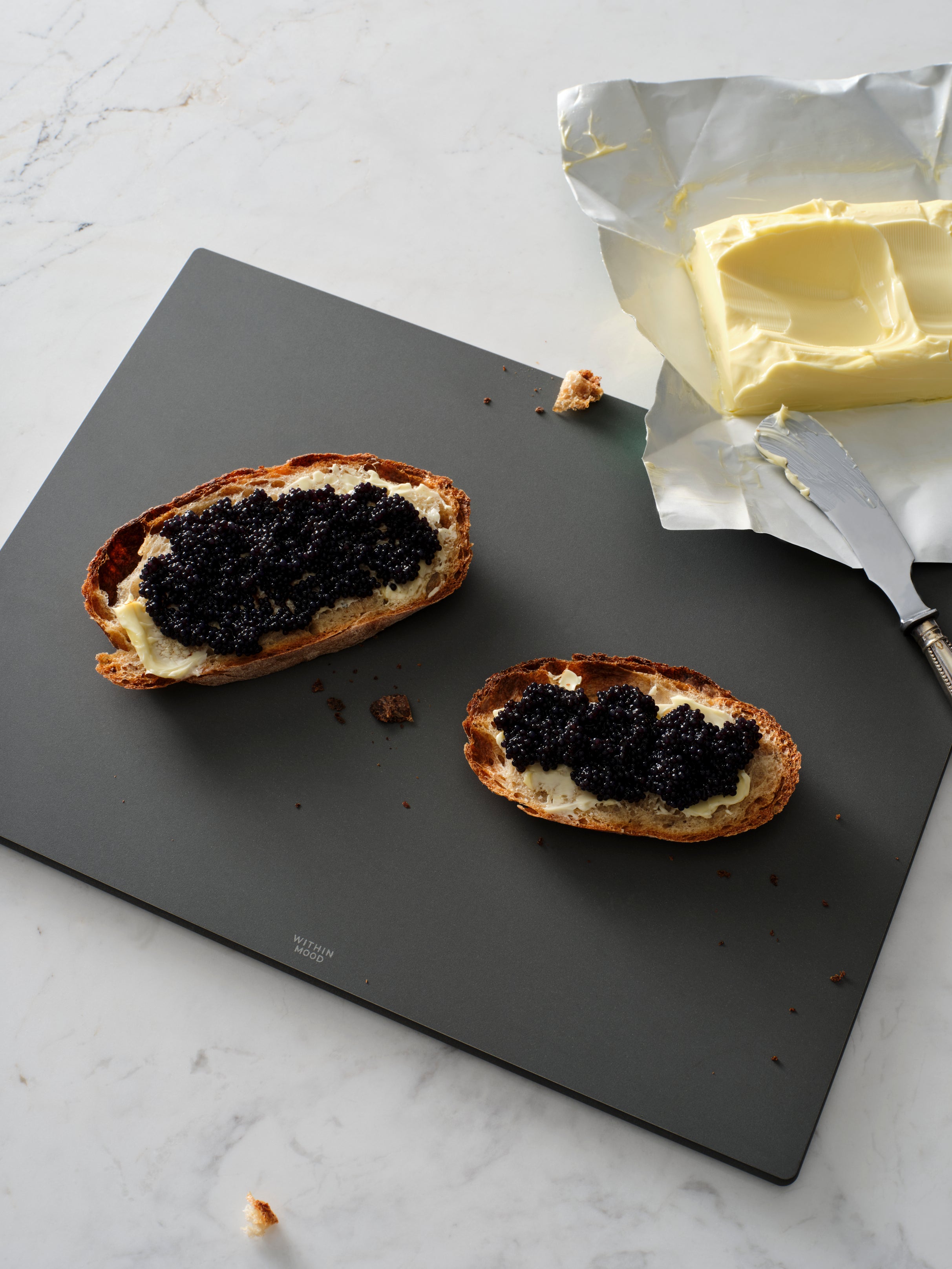 Cutting Board Set, all 3 Sizes, grey + Board Butter