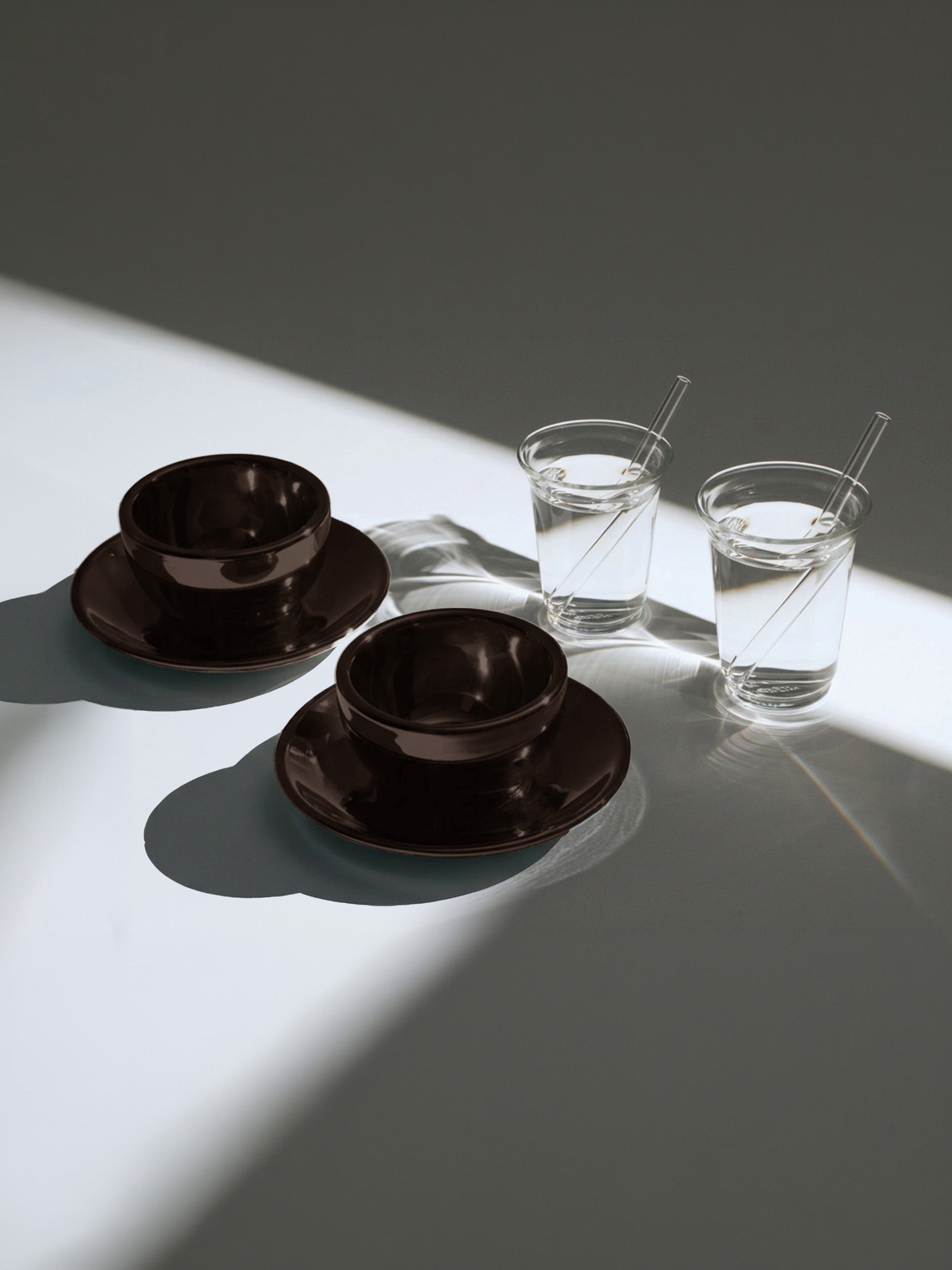 Mini Cold Cups, set of 2 + Cappuccino, raw cacao, Set of 2