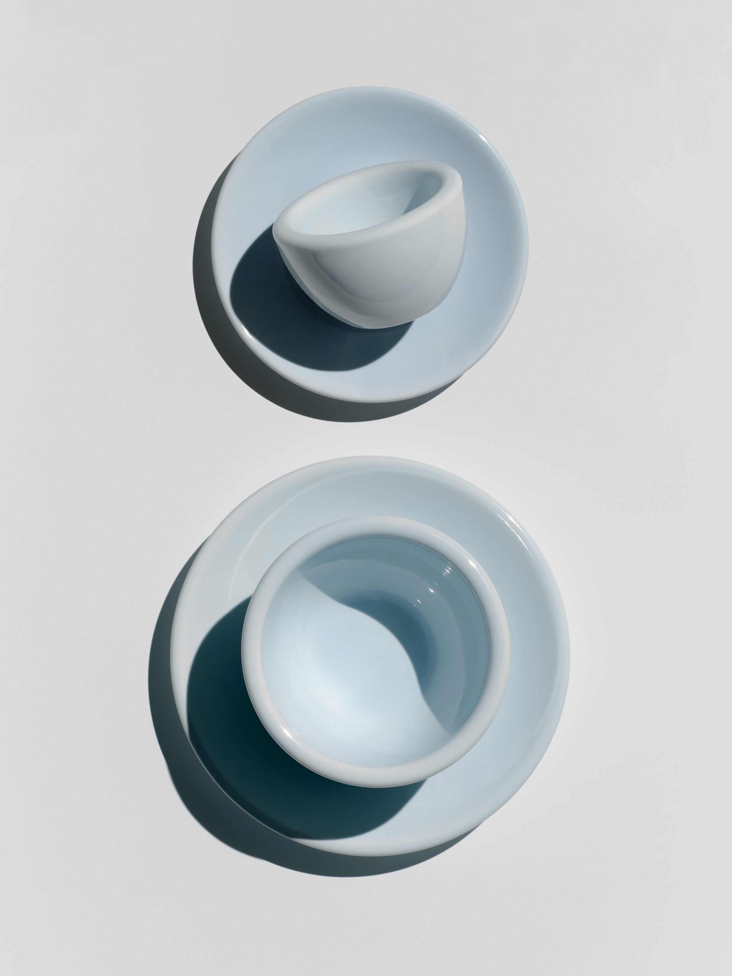 Coffee Bundle, Cappuccino + Espresso, baby blue, 2x set of 2