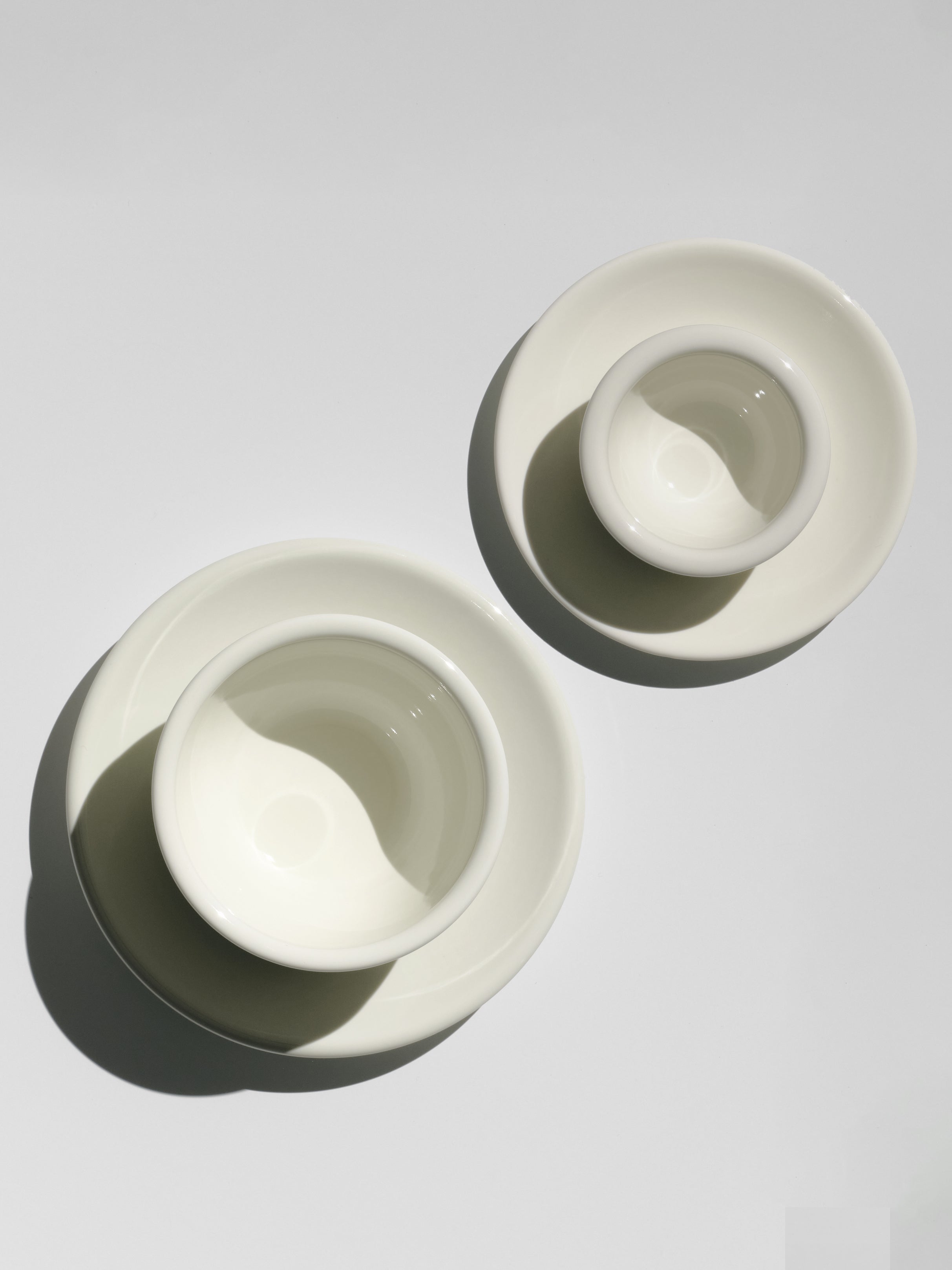 Cappuccino + Espresso, creamwhite, 2x set of 2
