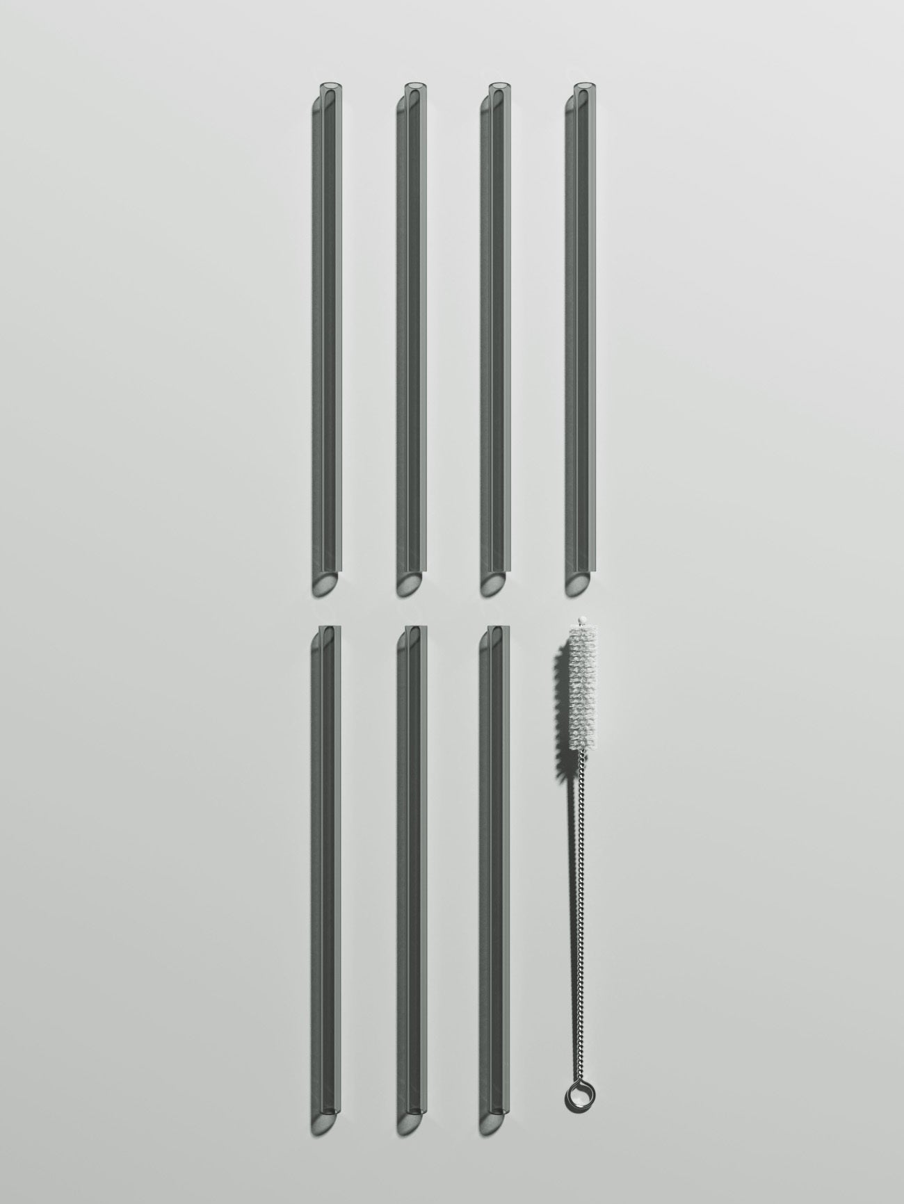 Straws & Cleaning Stick Set, grey