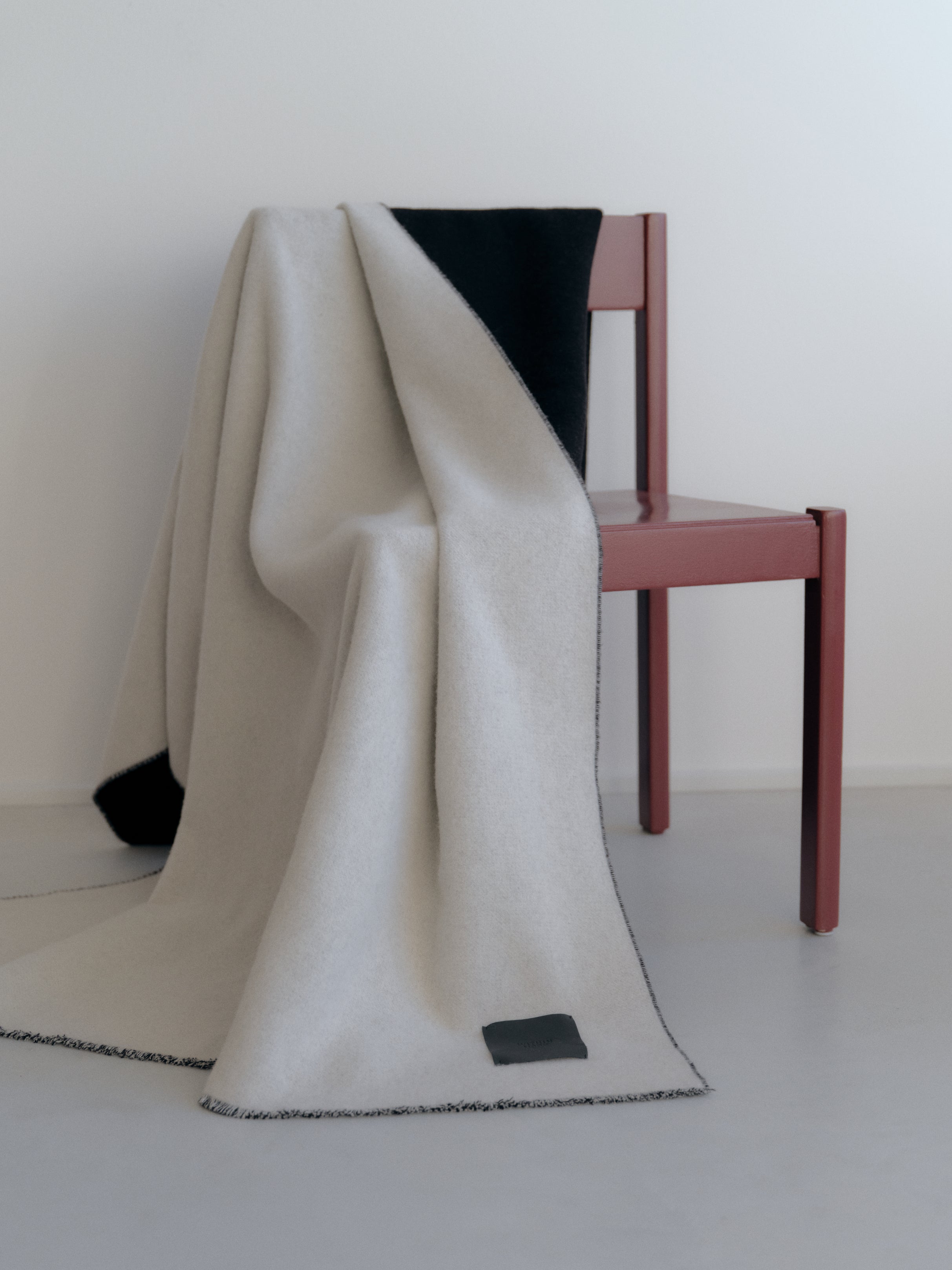 Blanket, offwhite/black