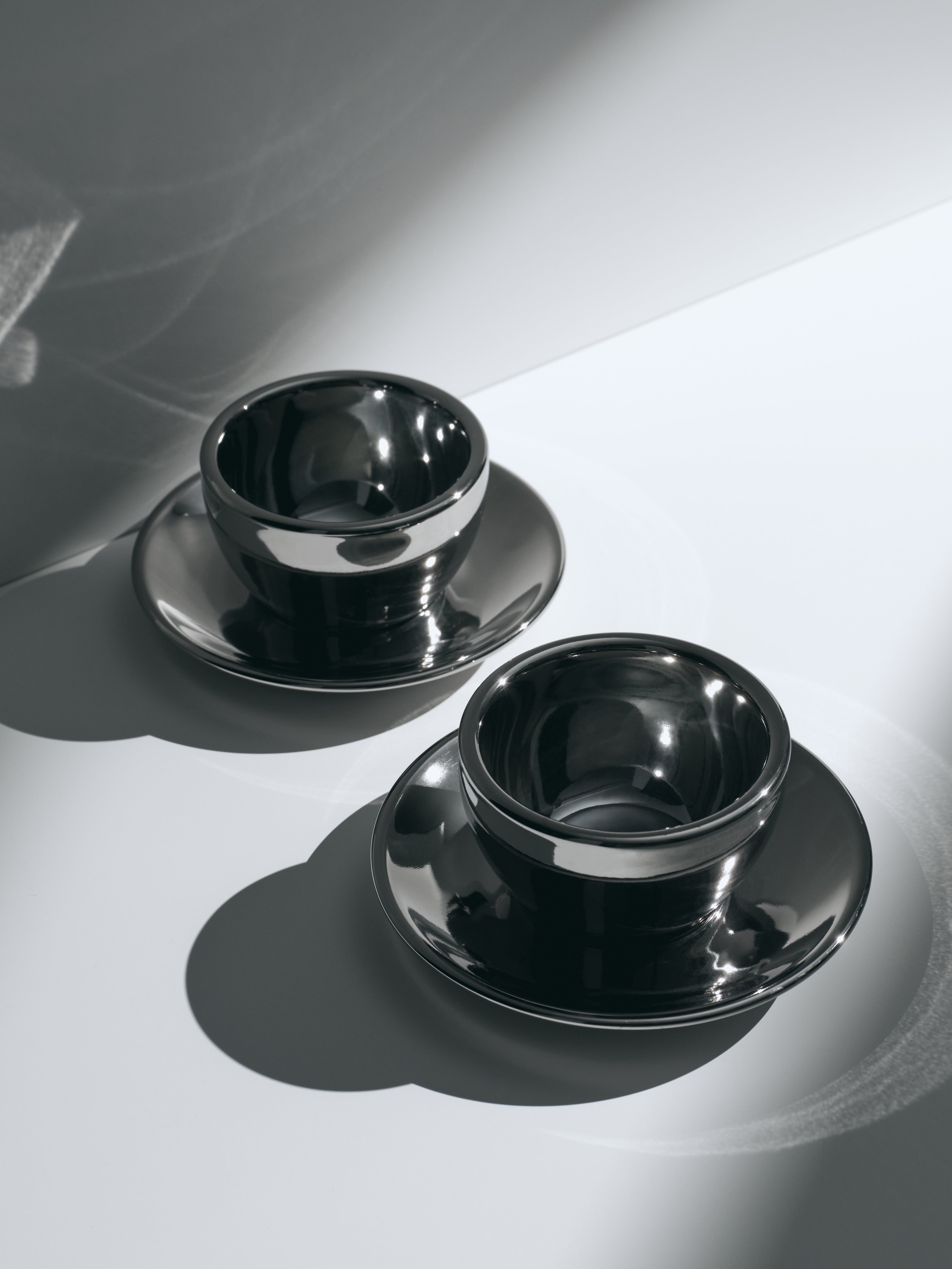 Cappuccino, chrome, set of 2