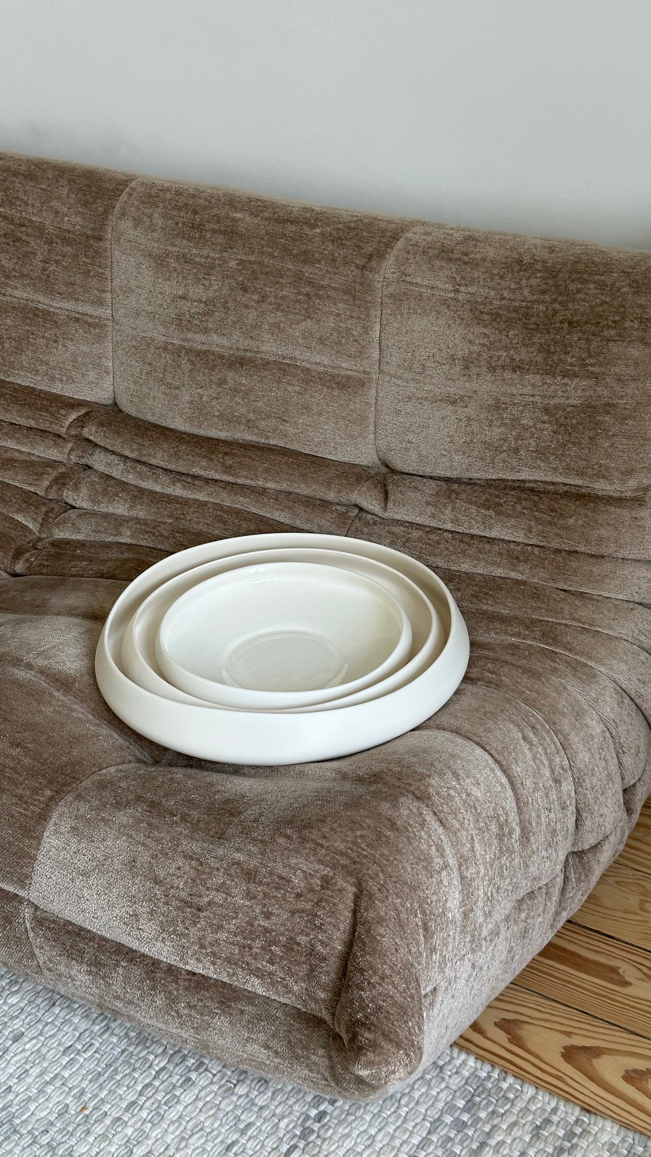 Centerpiece Set (All 3 sizes), small + medium + large, offwhite