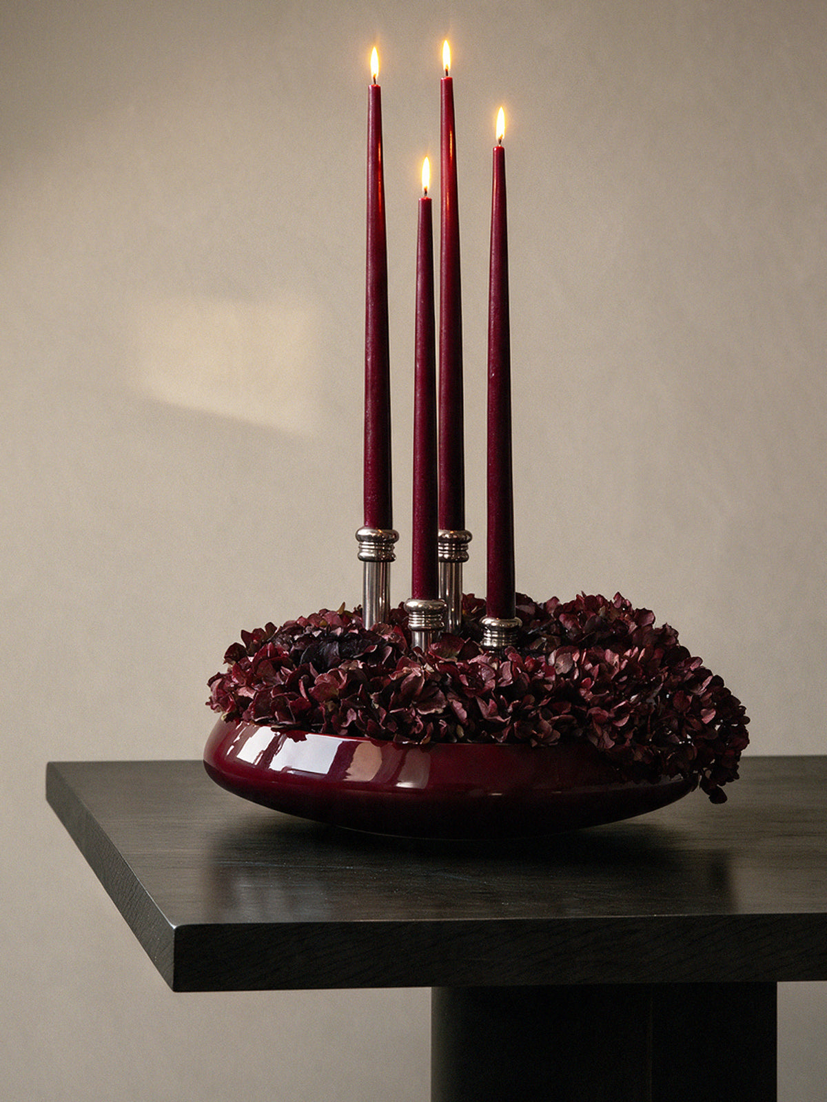 Centerpiece Set, burgundy, all 3 sizes