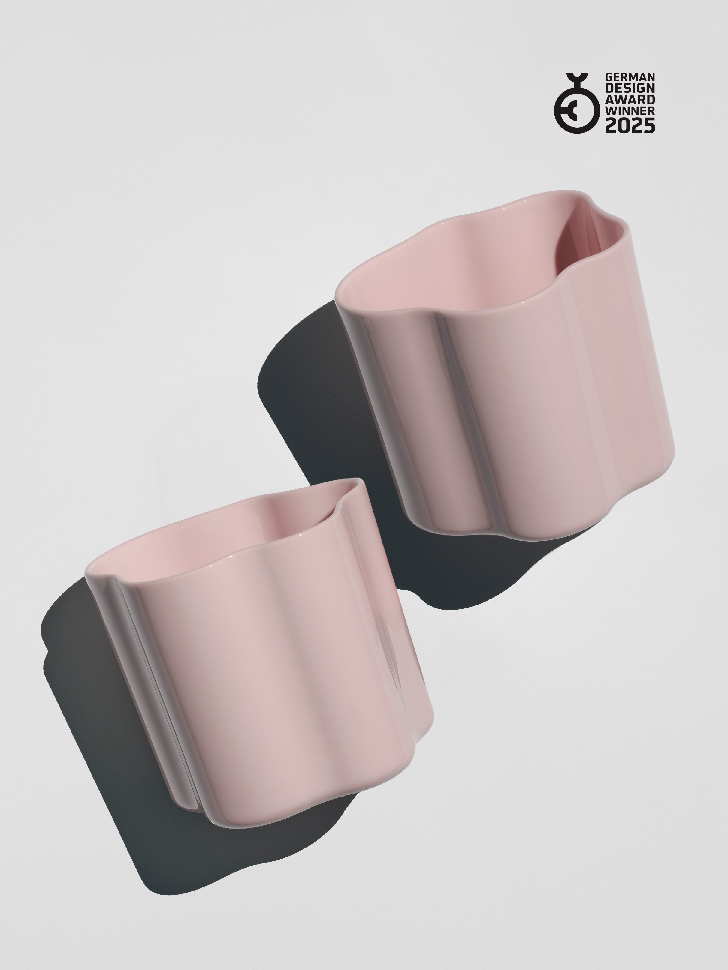 Cloud Jar medium, milky pink, set of 2