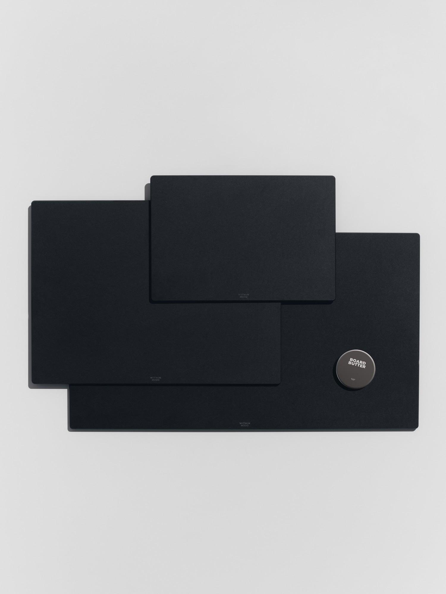 Cutting Board Set, all 3 Sizes, black + Board Butter