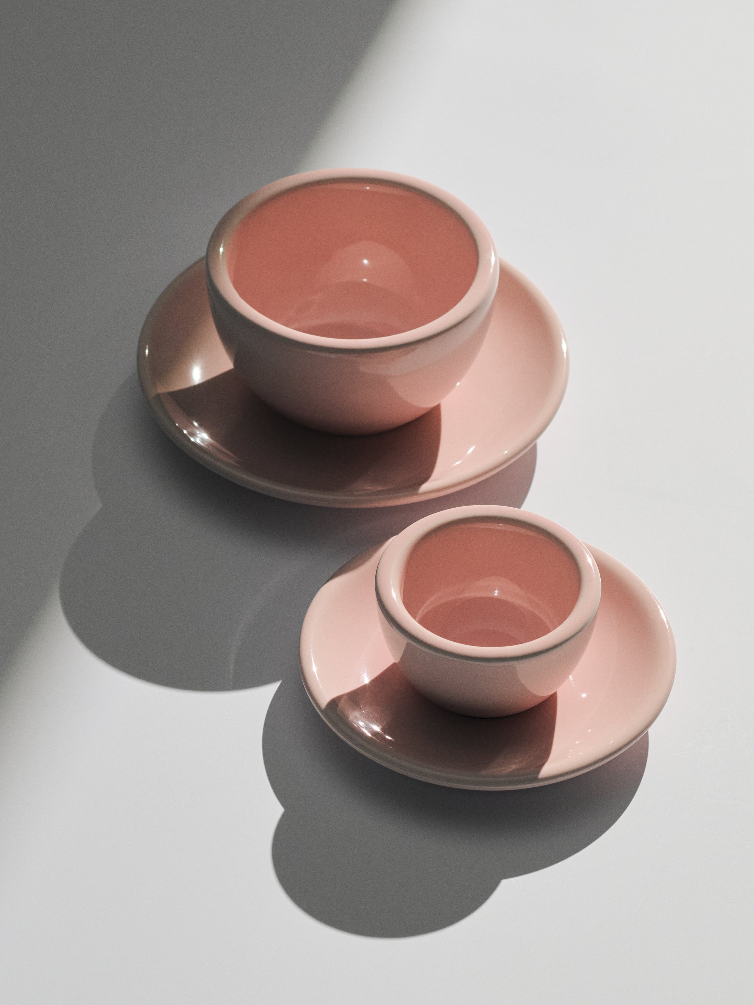 Coffee Bundle, Cappuccino + Espresso, milky pink, 2x set of 2