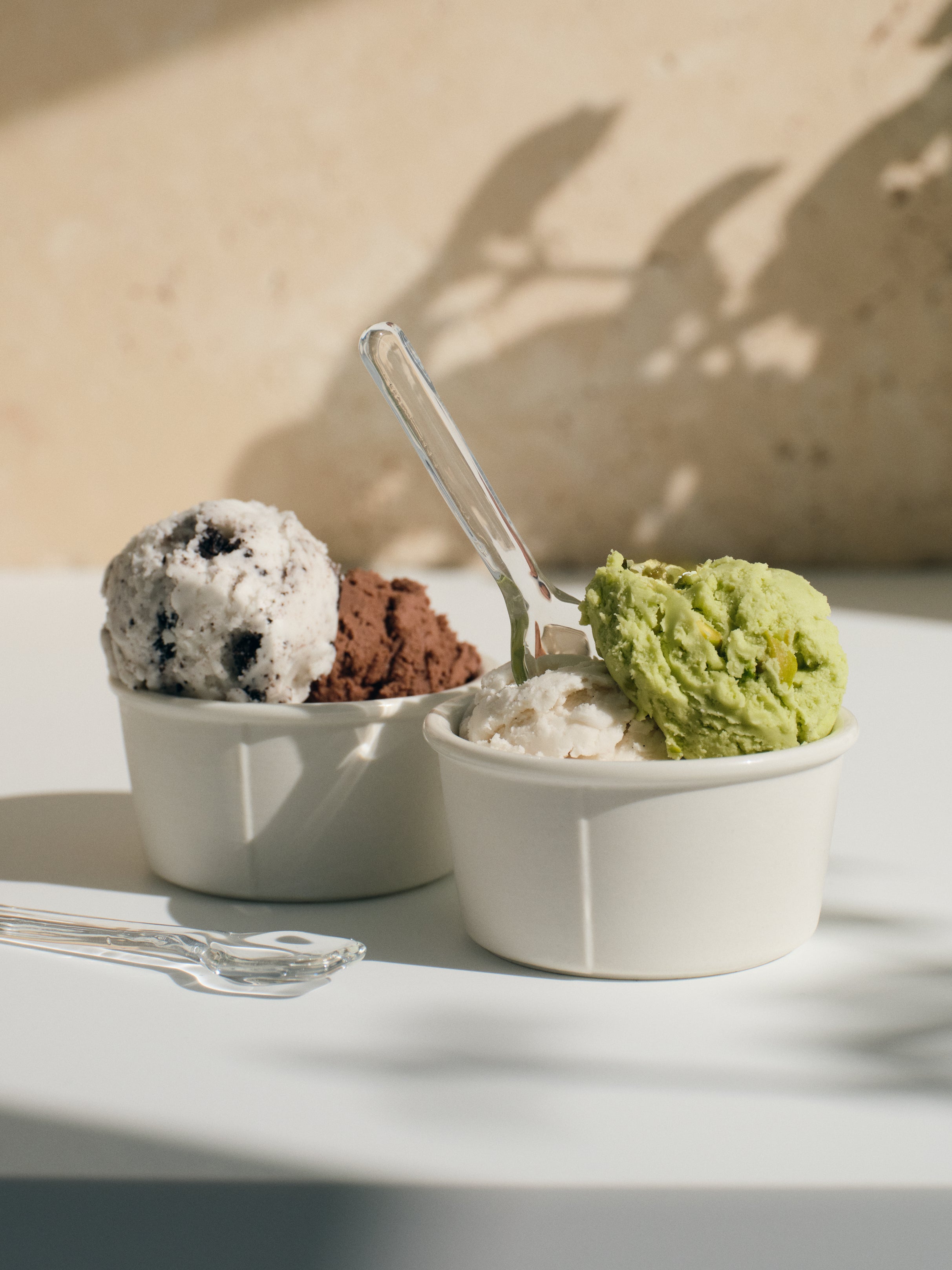 Gelato Cups & Spoons, 2x set of 2