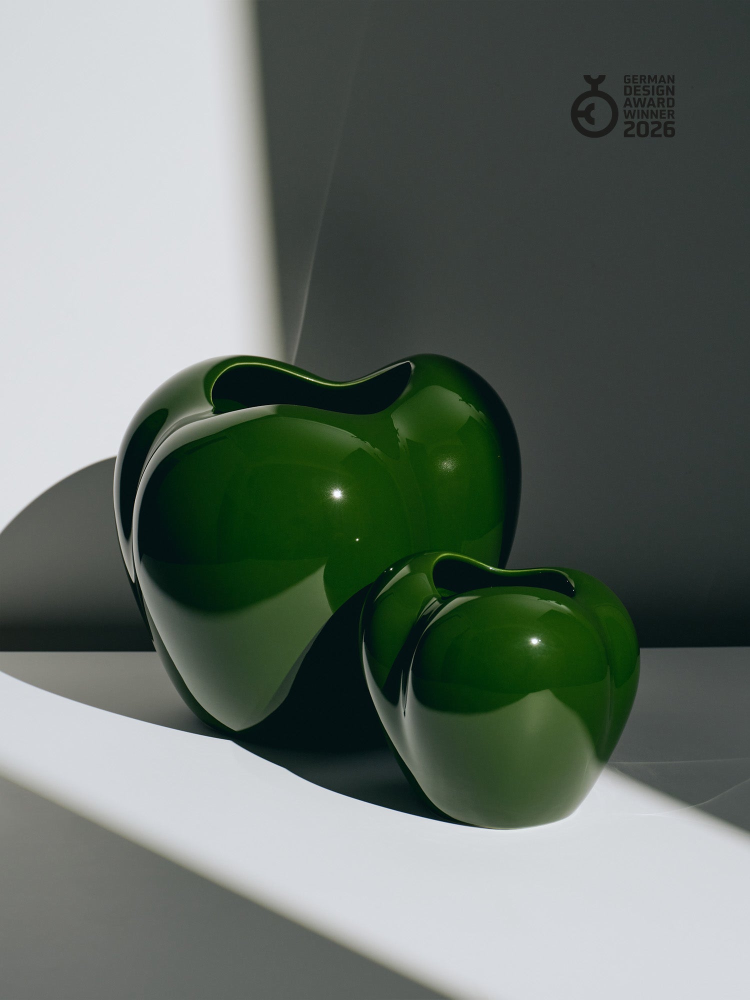 Poppy Vase Bundle, large + mini, racing green