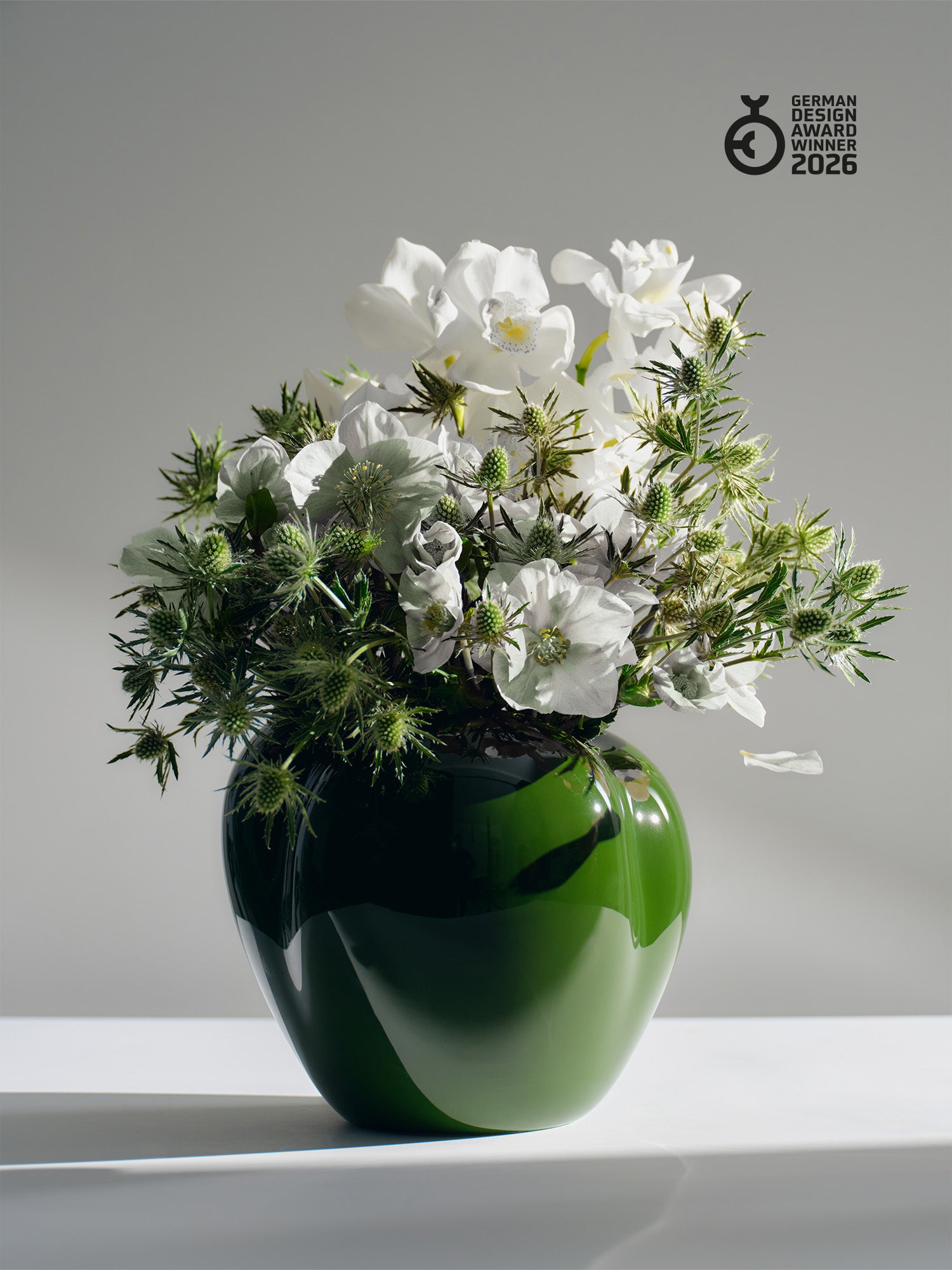 Poppy Vase Bundle, large + mini, racing green