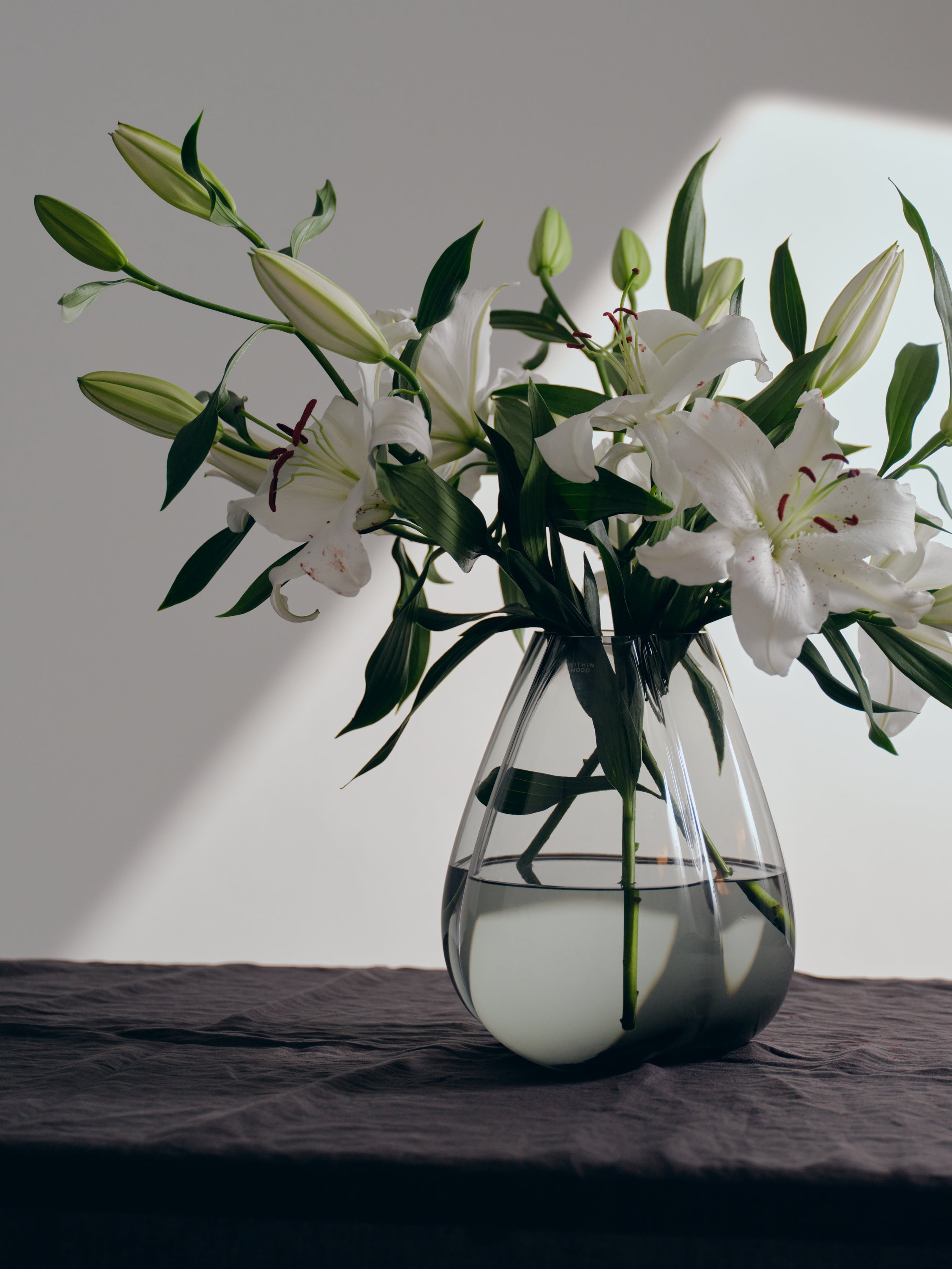 Tulip Vase Bundle, large + mini, grey