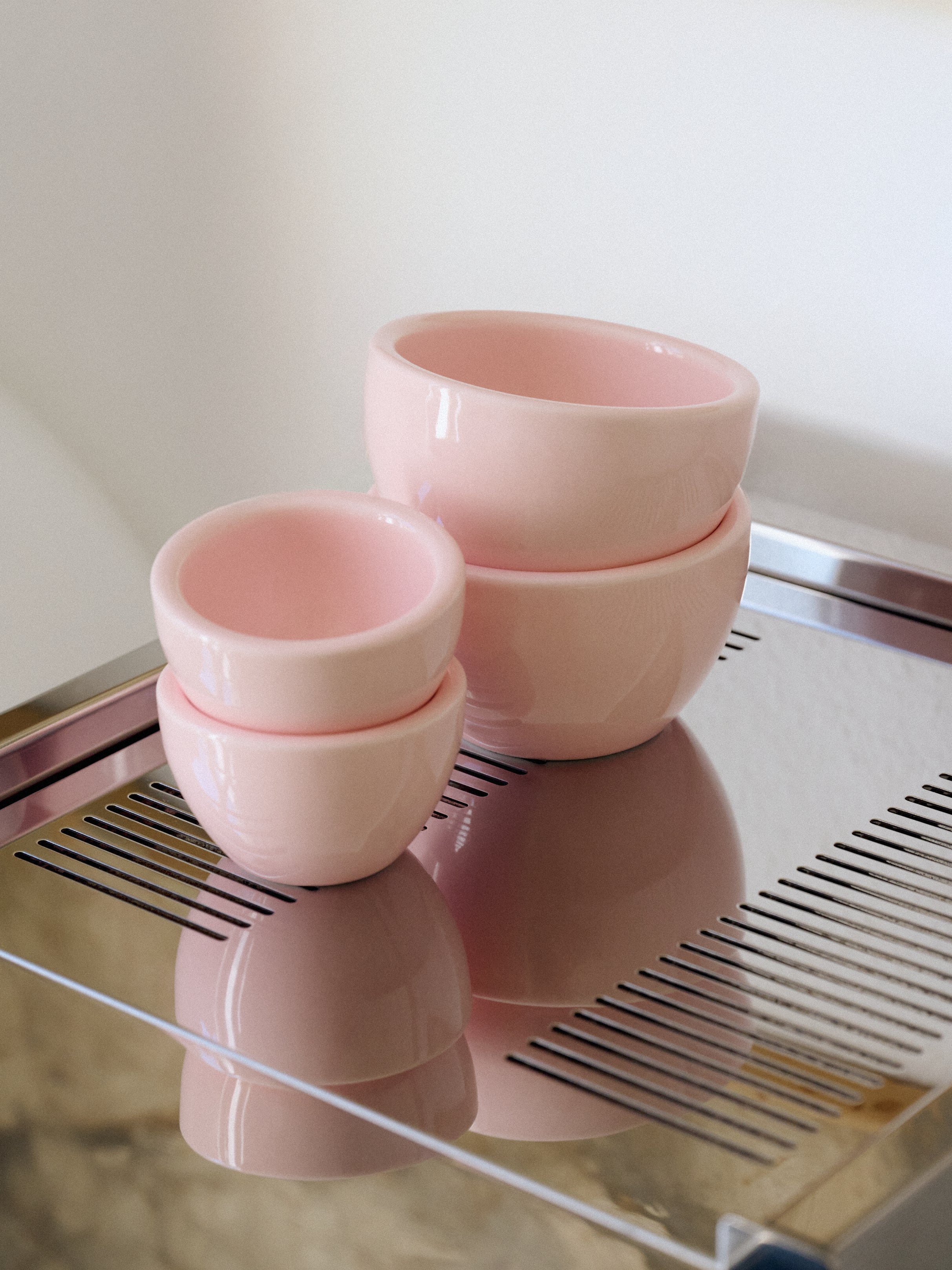Cappuccino, milky pink, set of 2