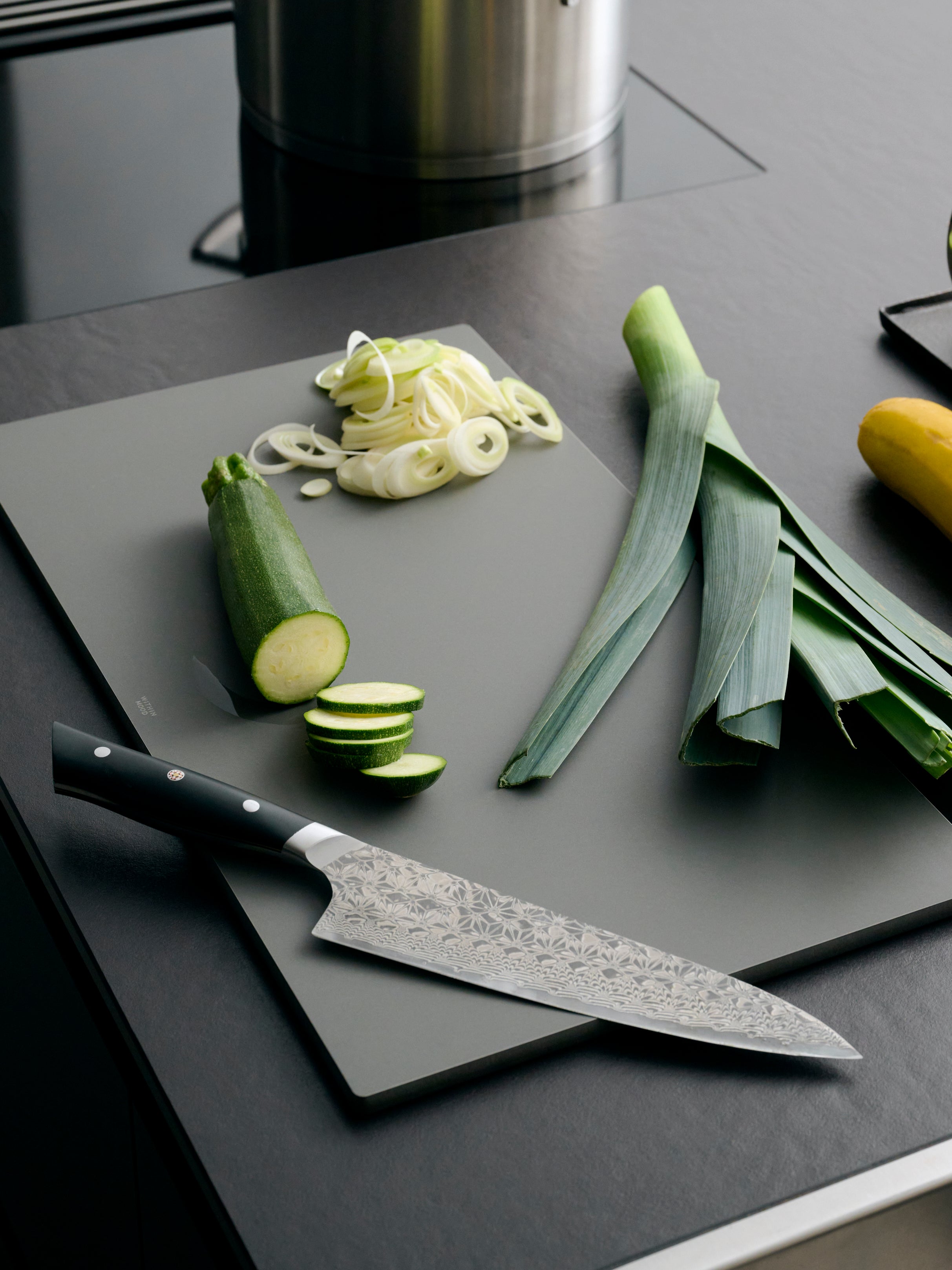 Cutting Board Set, all 3 Sizes, grey + Board Butter