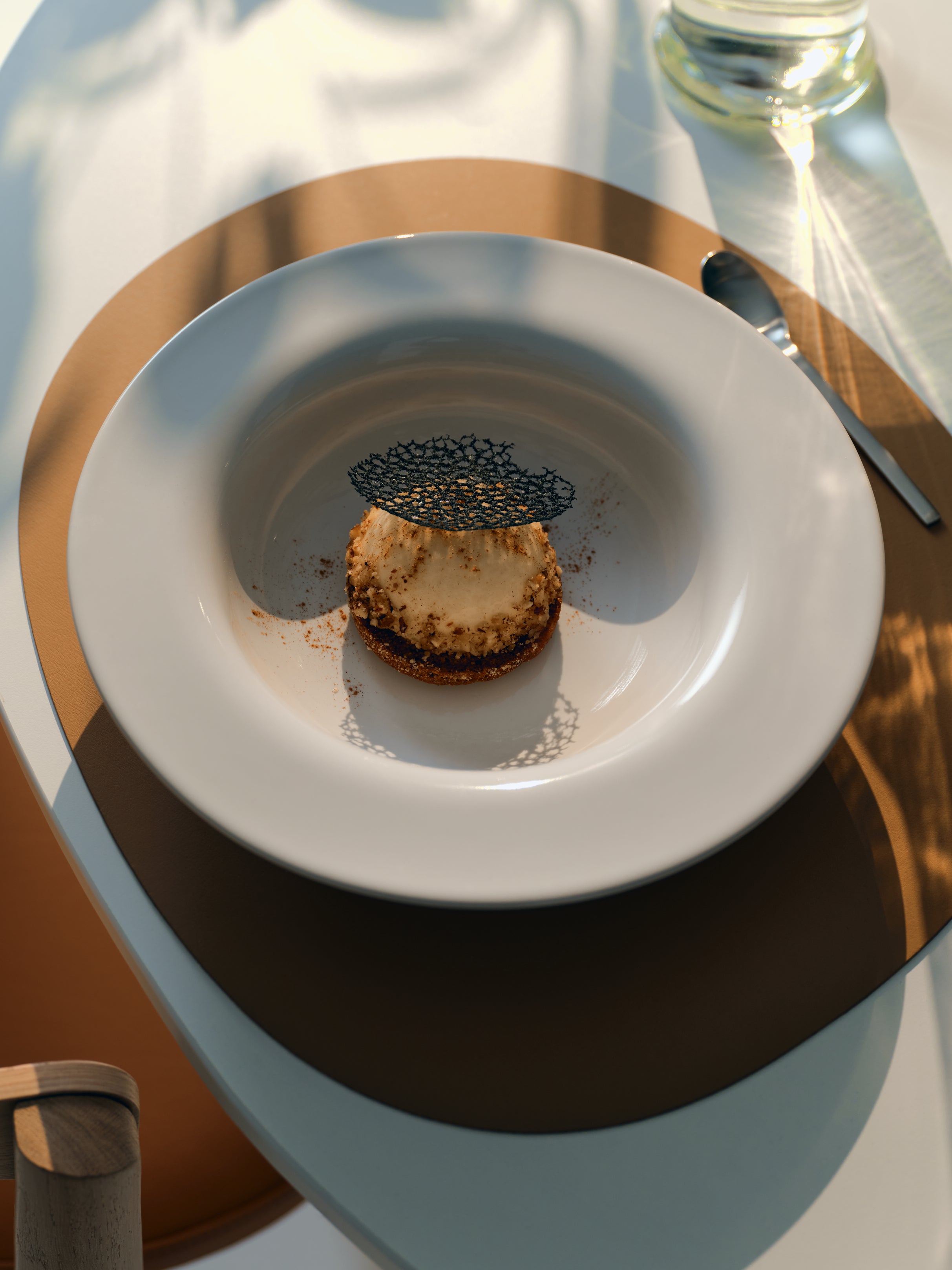 Placemats, brown/ creamwhite, set of 2