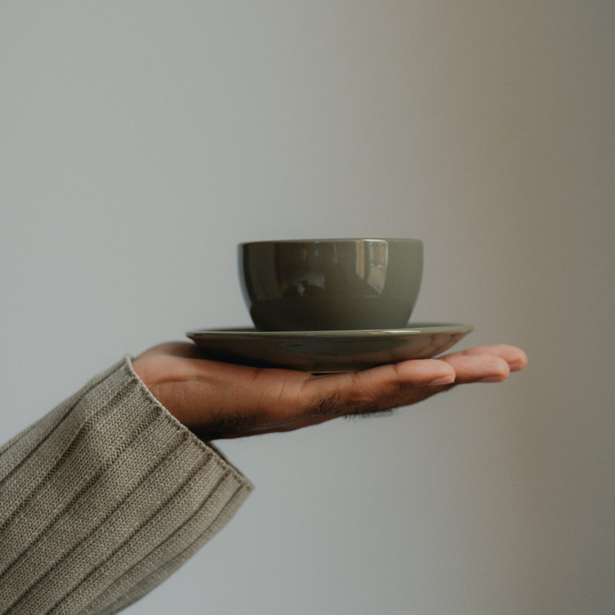 Cappuccinotassen-Set in Grün – Forestis Green