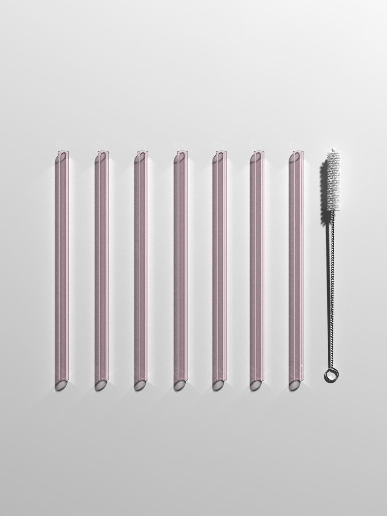 Straws &amp; Cleaning Stick Set, pink