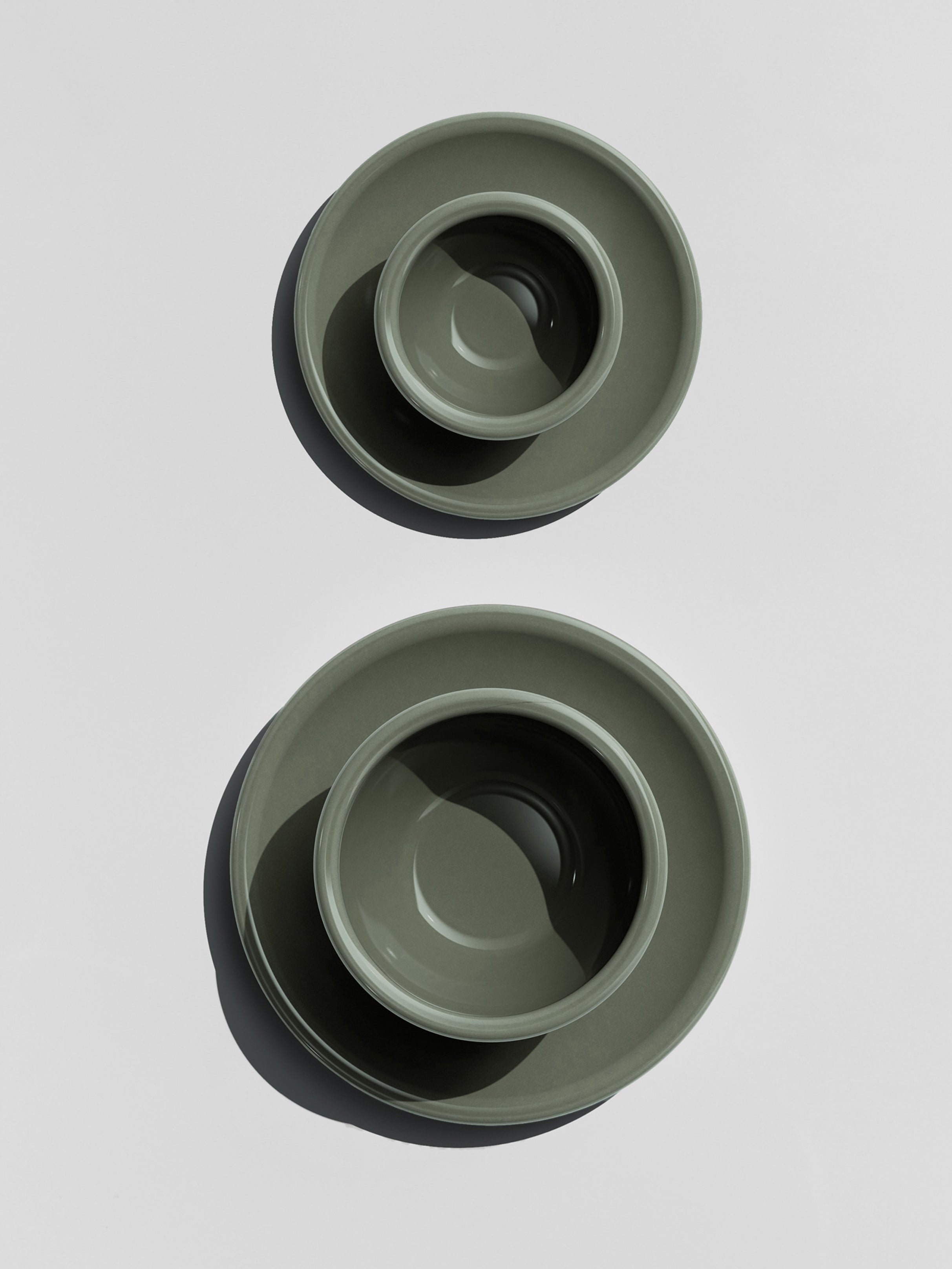 Coffee Bundle, Cappuccino + Espresso, forestis green, 2x set of 2