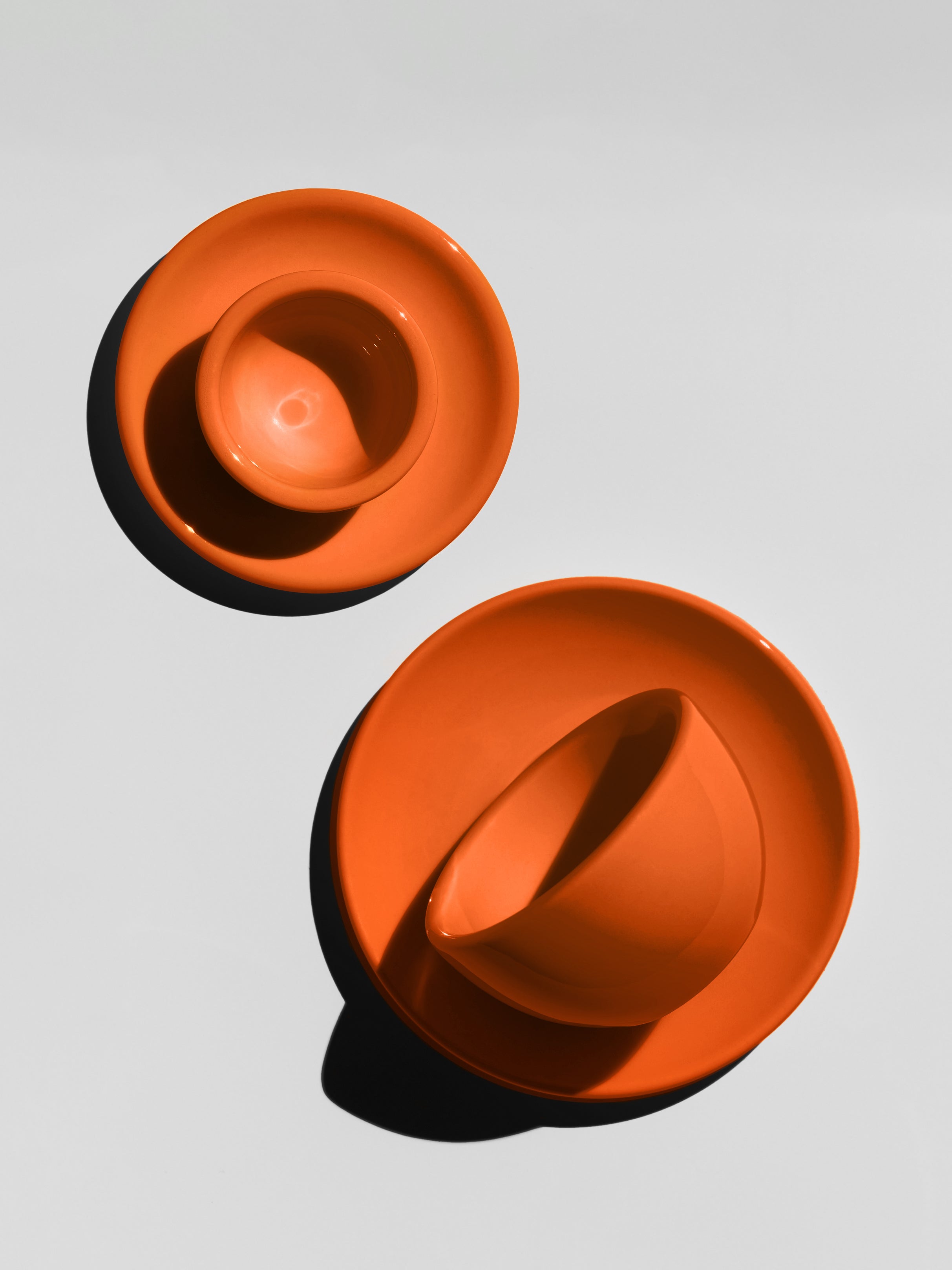 Coffee Bundle, Cappuccino + Espresso, orange, 2x set of 2