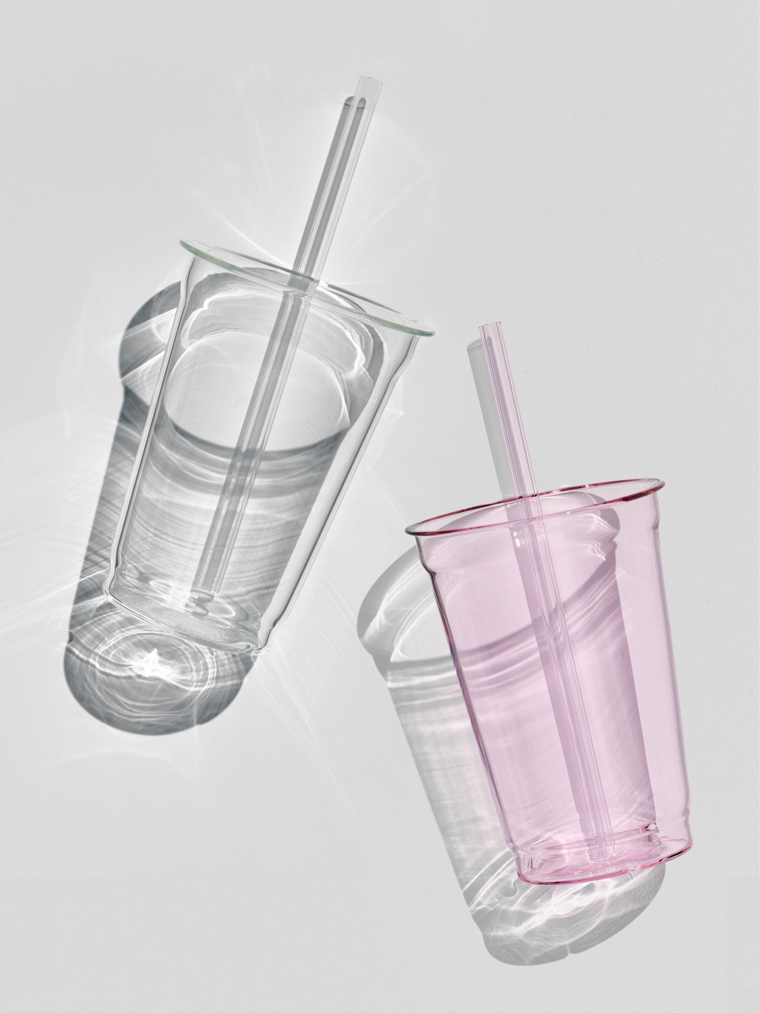 Cold Cup Bundle, clear + pink, 2x set of 2