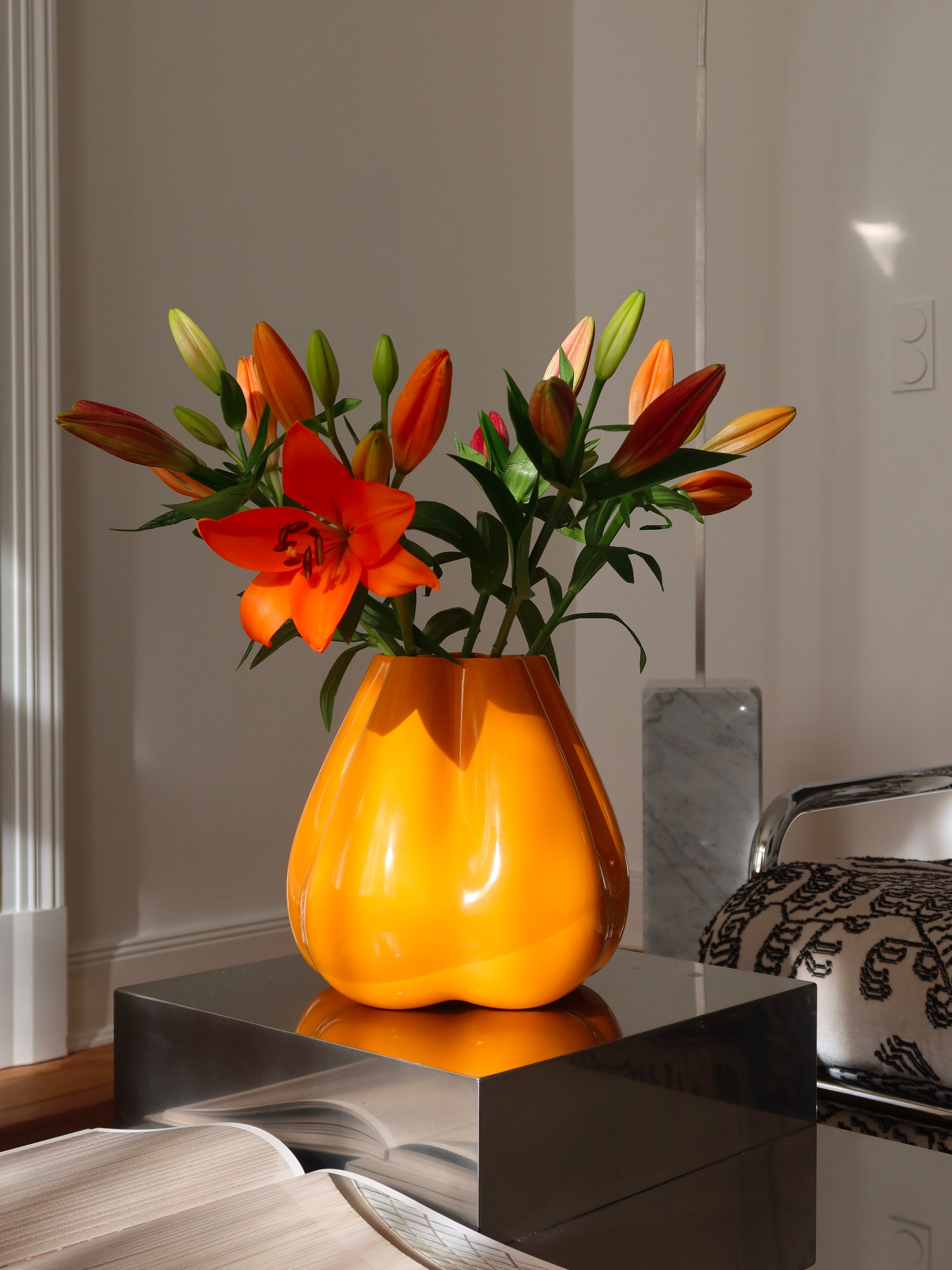 Dumpling Vase, orange