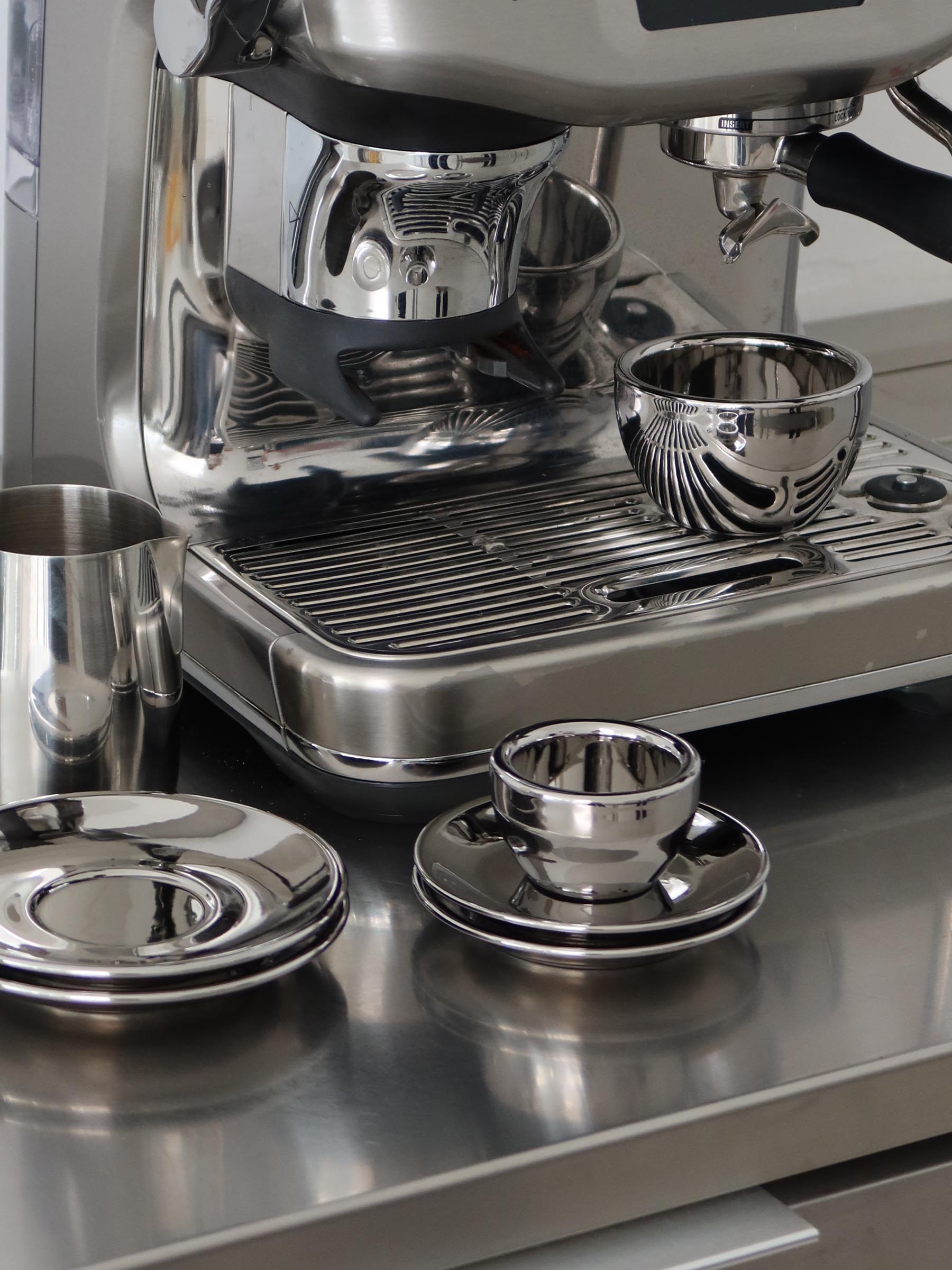 Espresso, chrome, set of 2