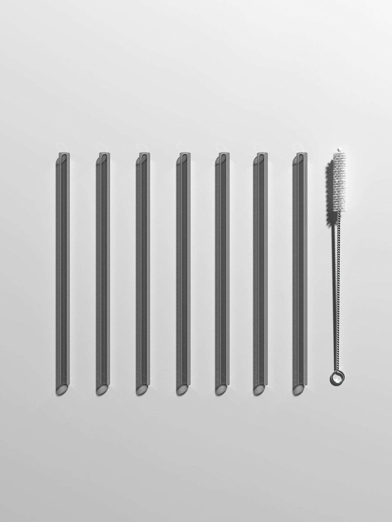 Straws & Cleaning Stick Set, grey