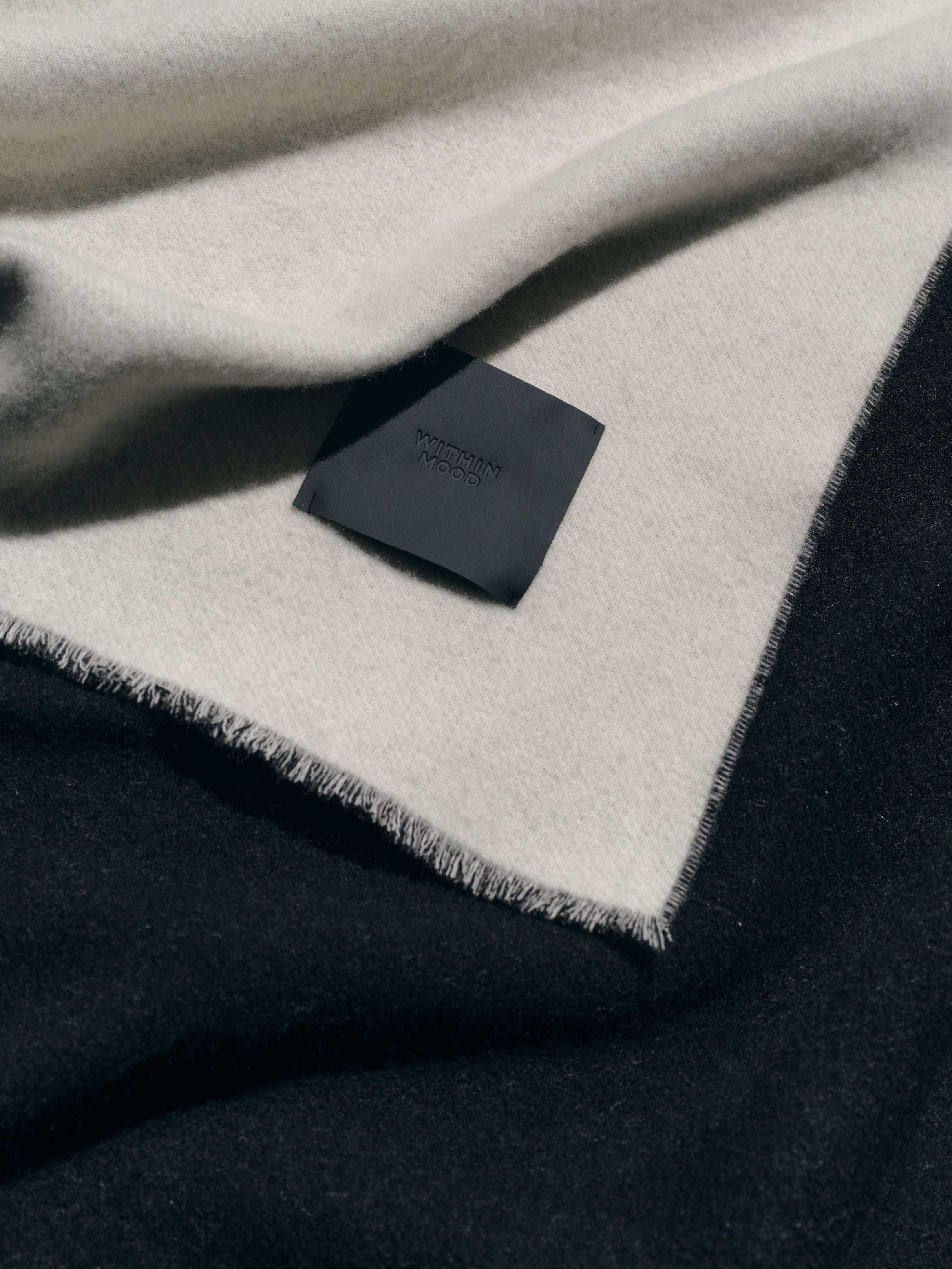Blanket, offwhite/black