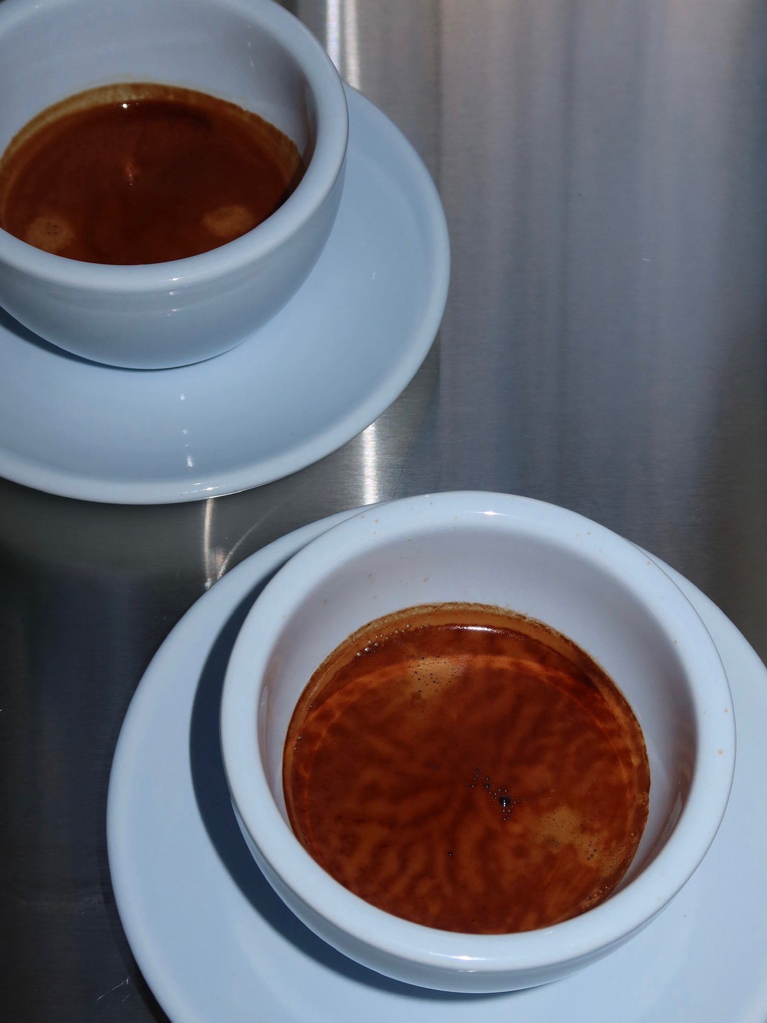 Cappuccino, baby blue, set of 2