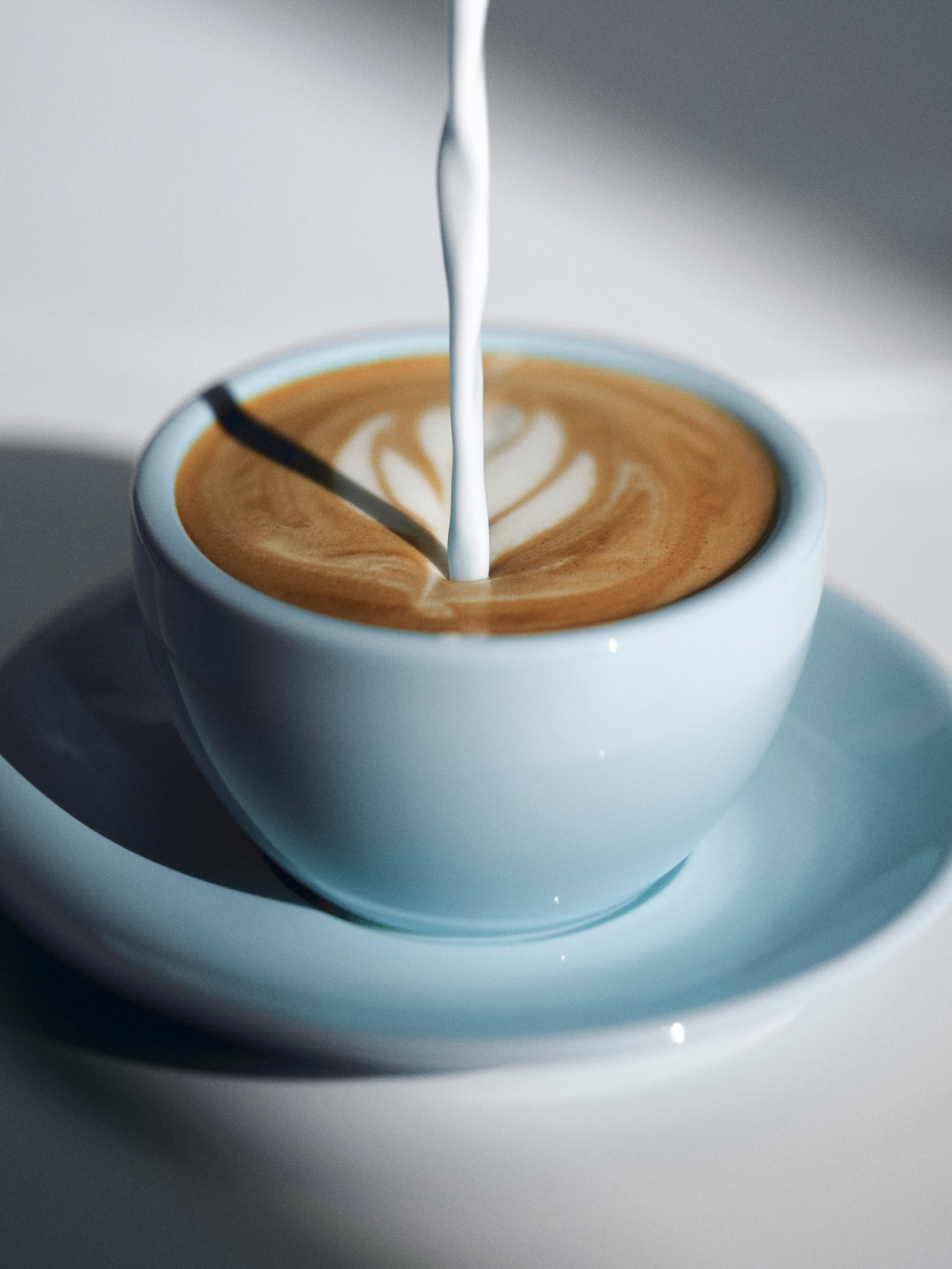 Cappuccino, baby blue, set of 2