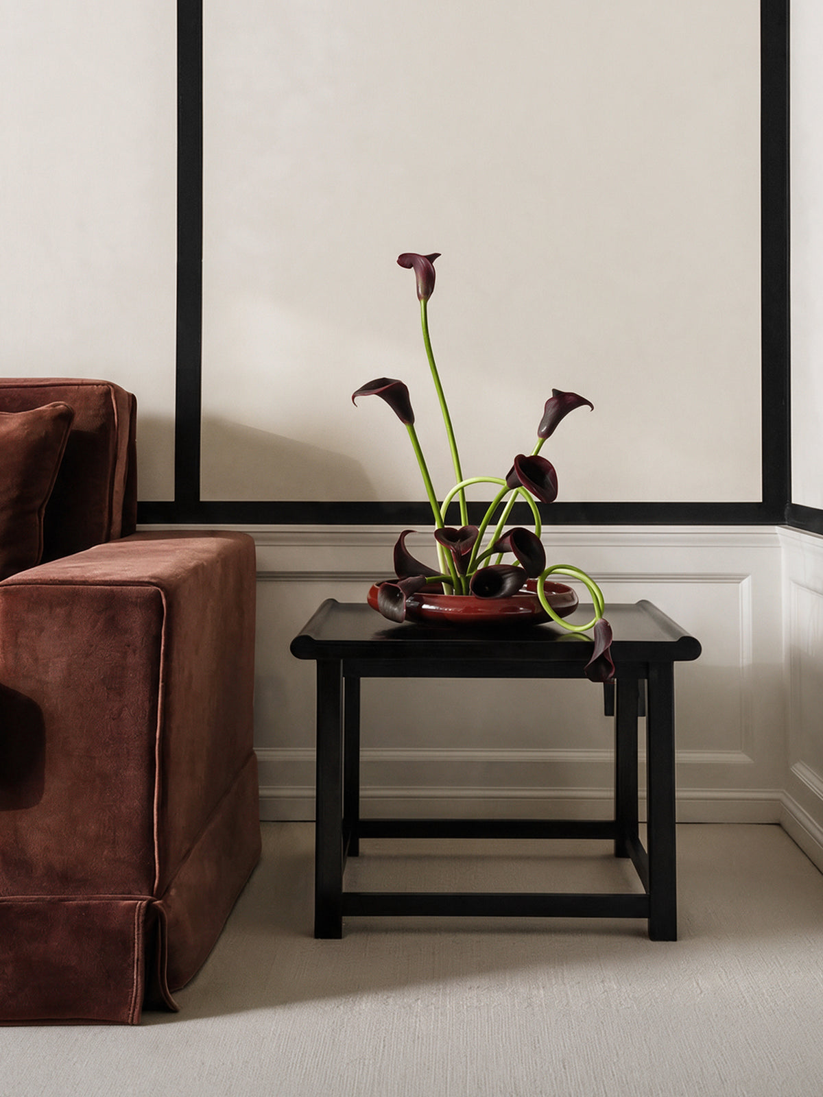 Centerpiece small, burgundy