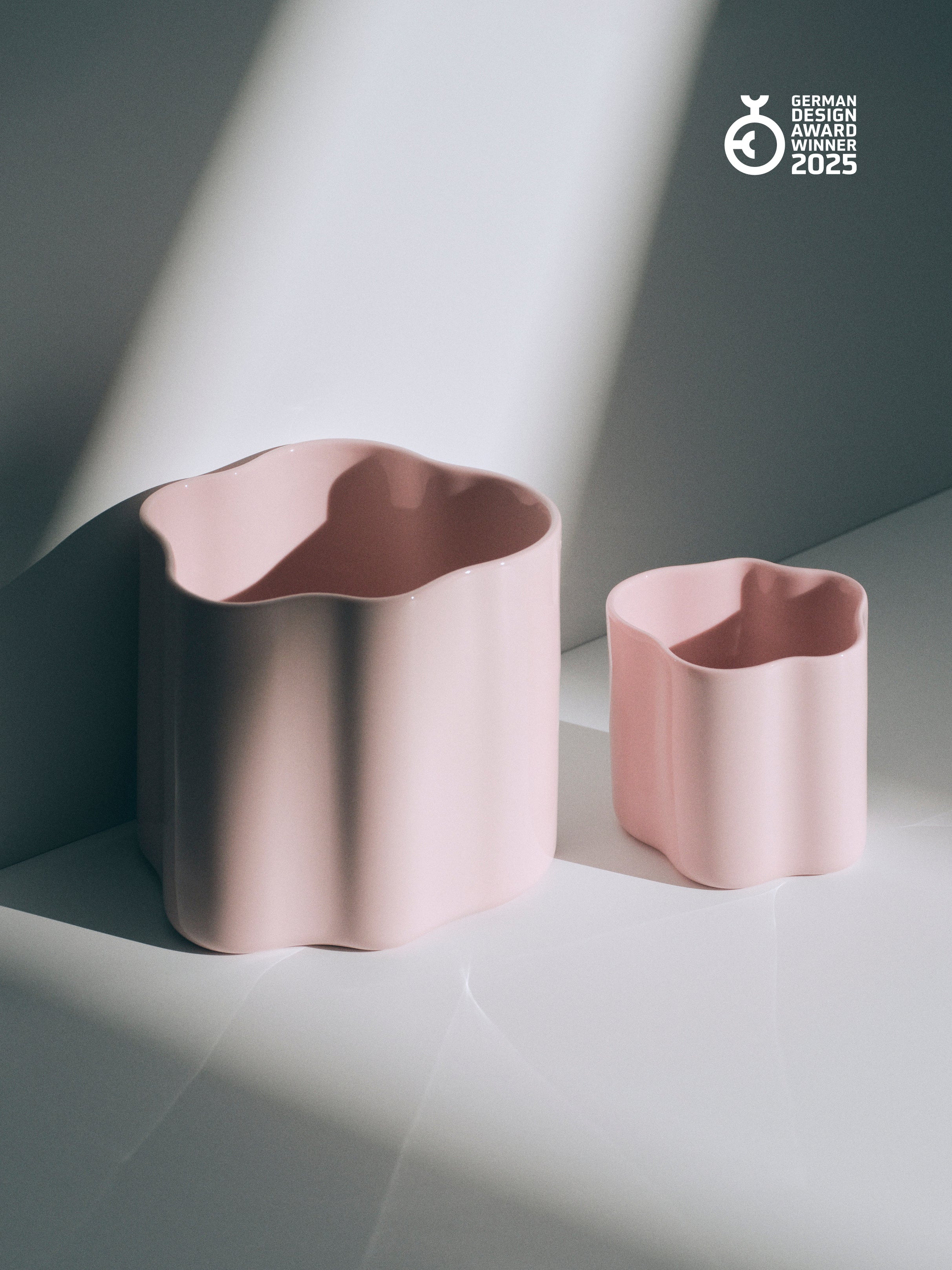 Cloud Jar Set (2 sizes), small + medium, milky pink