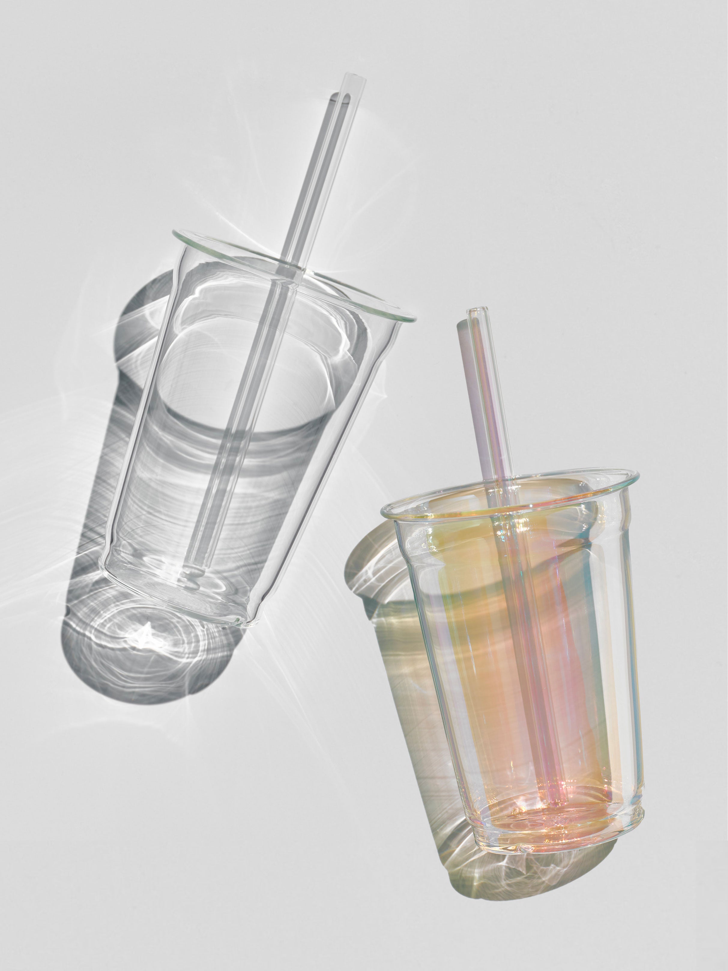 Cold Cup Bundle, 2x set of 2, clear + mermaid