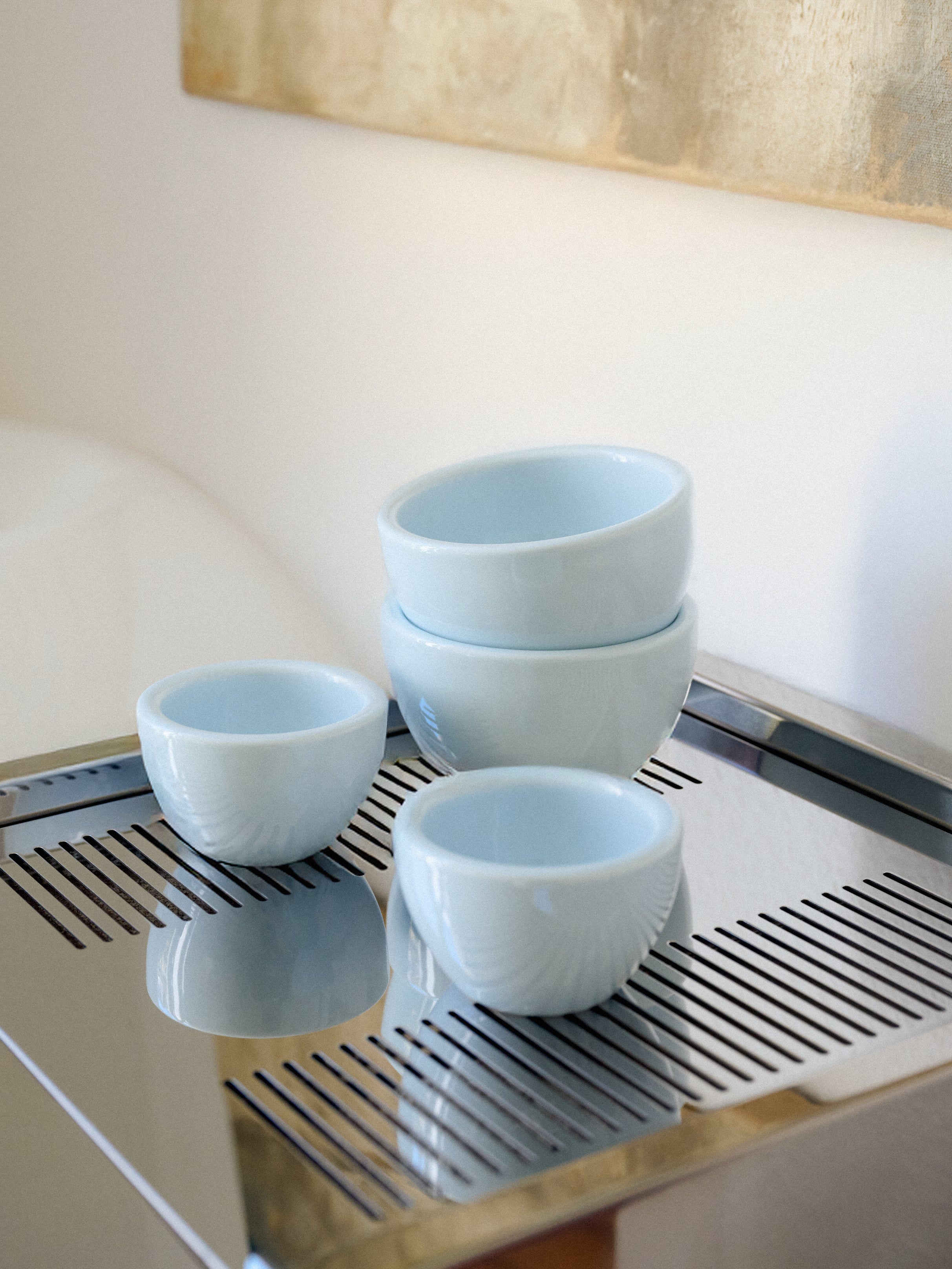 Espresso, baby blue, set of 2