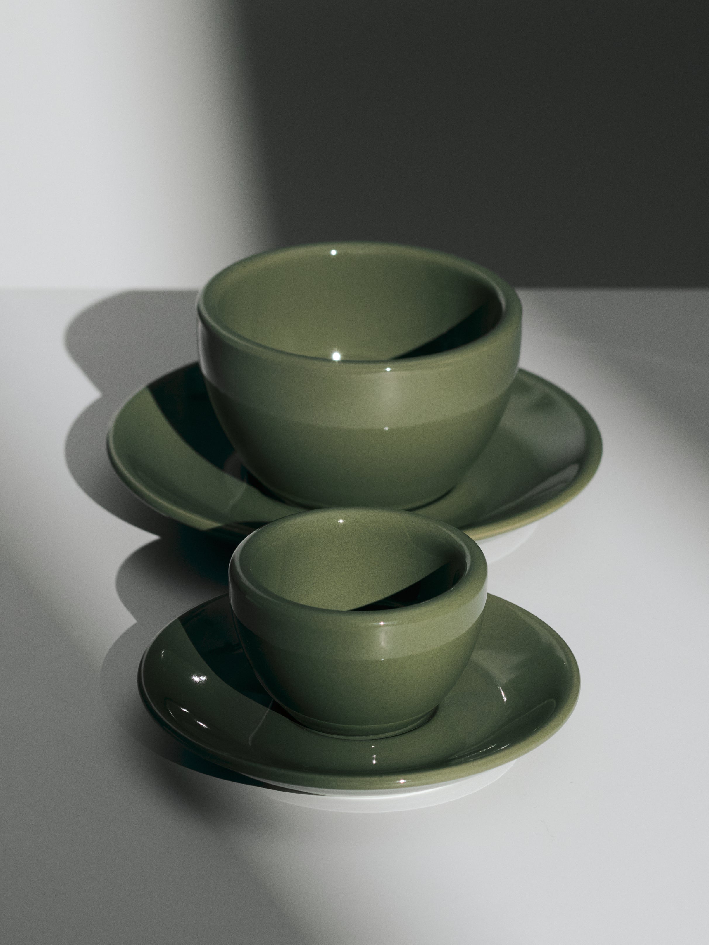 Coffee Bundle, Cappuccino + Espresso, forestis green, 2x set of 2