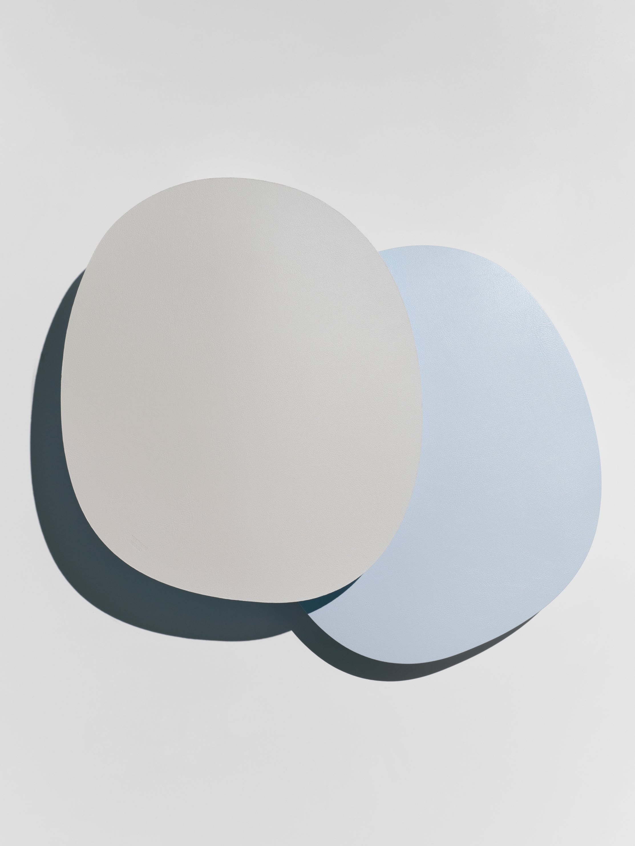 Placemats, light grey/ baby blue, set of 2