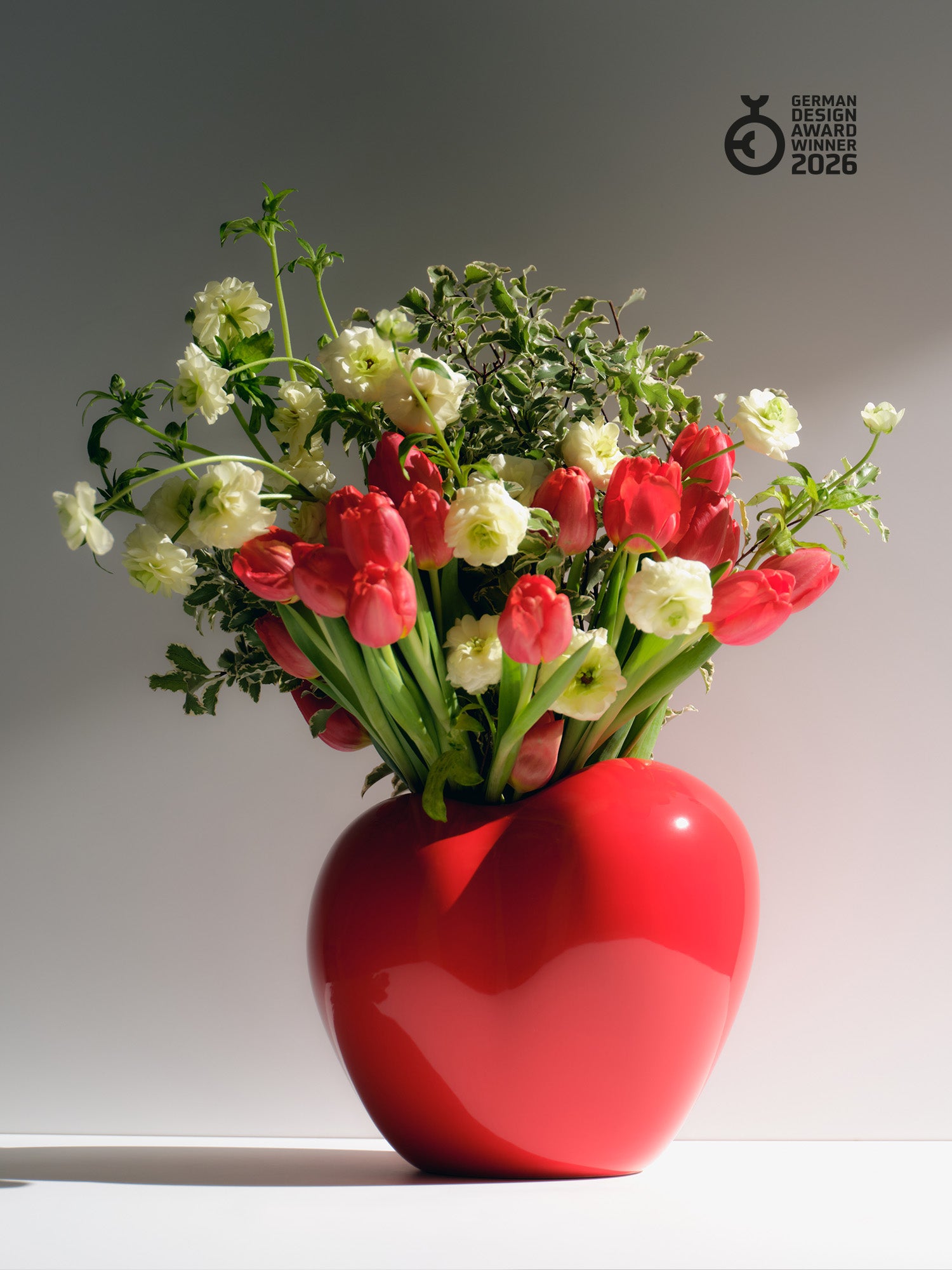 Poppy Vase, hot chili