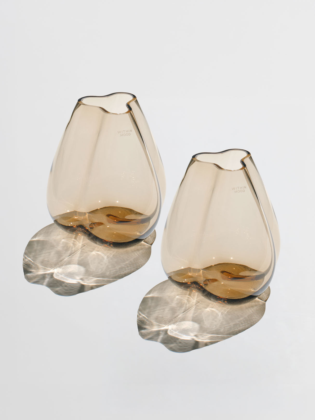 Mini Tulip Vase, brown, set of 2