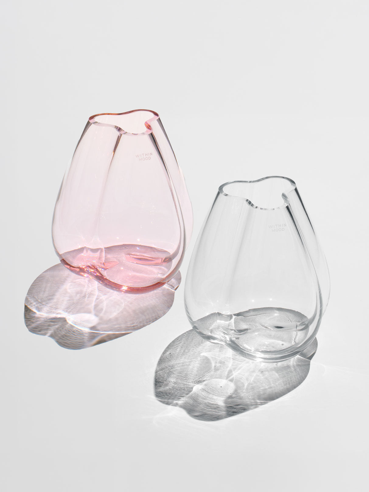 Mini Tulip Vase Bundle, clear + pink