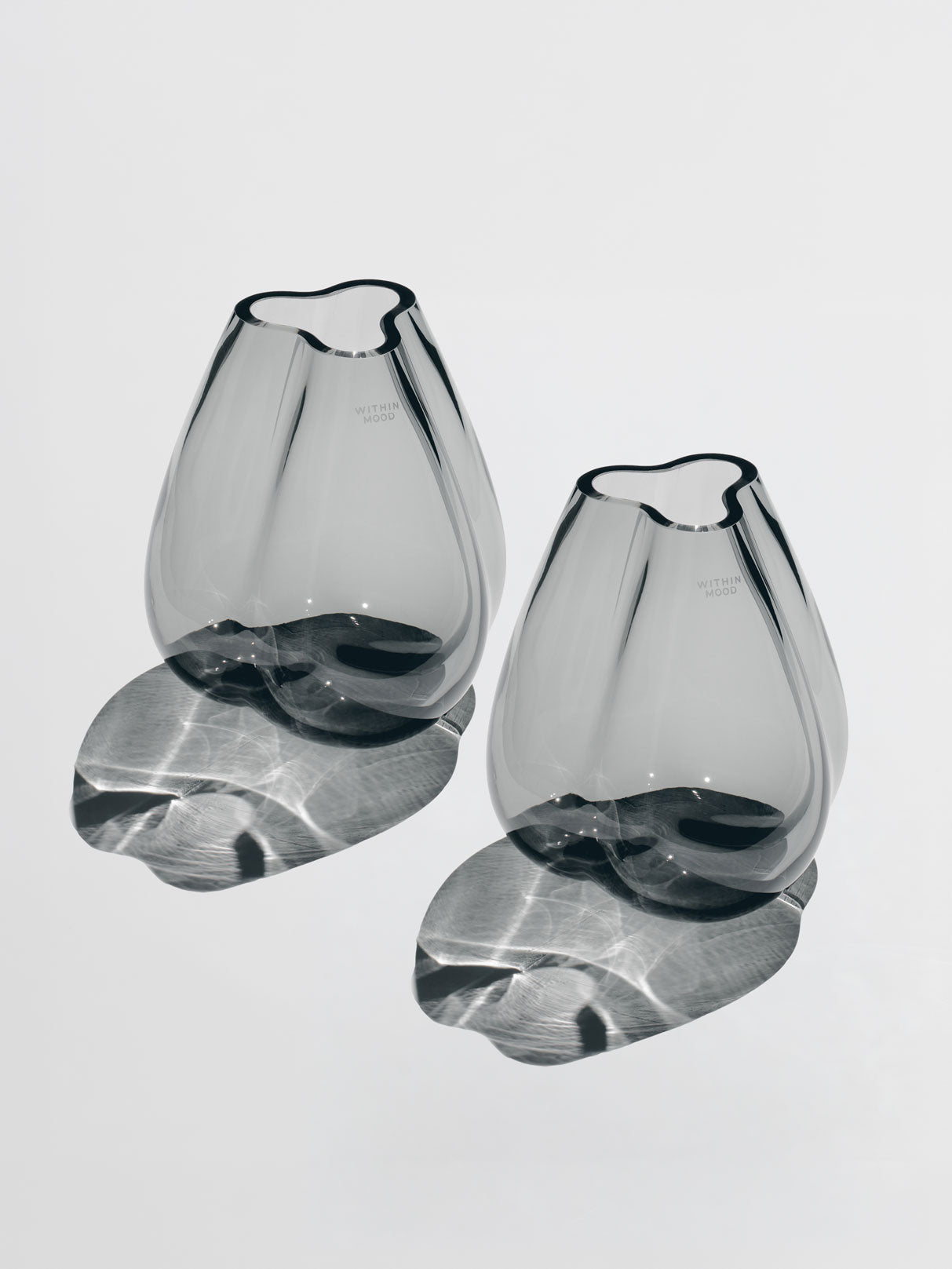 Mini Tulip Vase, grey, set of 2