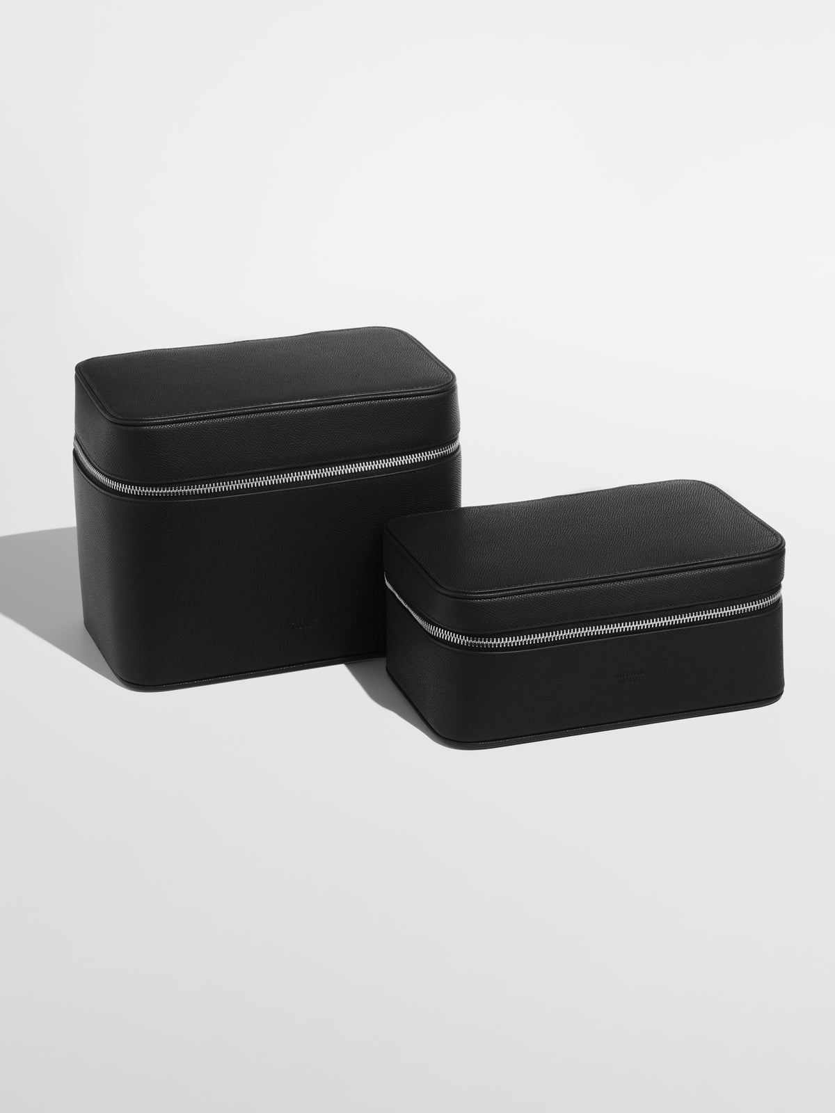 Vanity Case Set, black, small + large