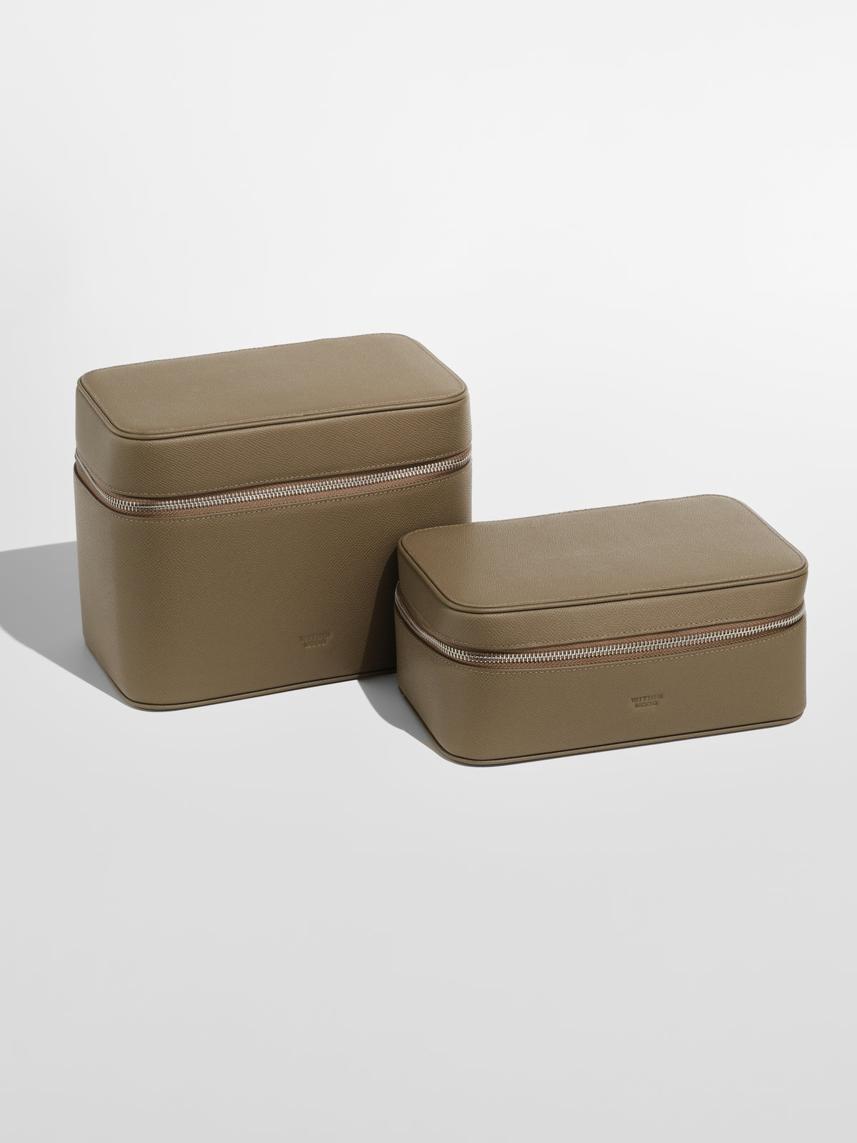 Vanity Case Set, truffle, small + large