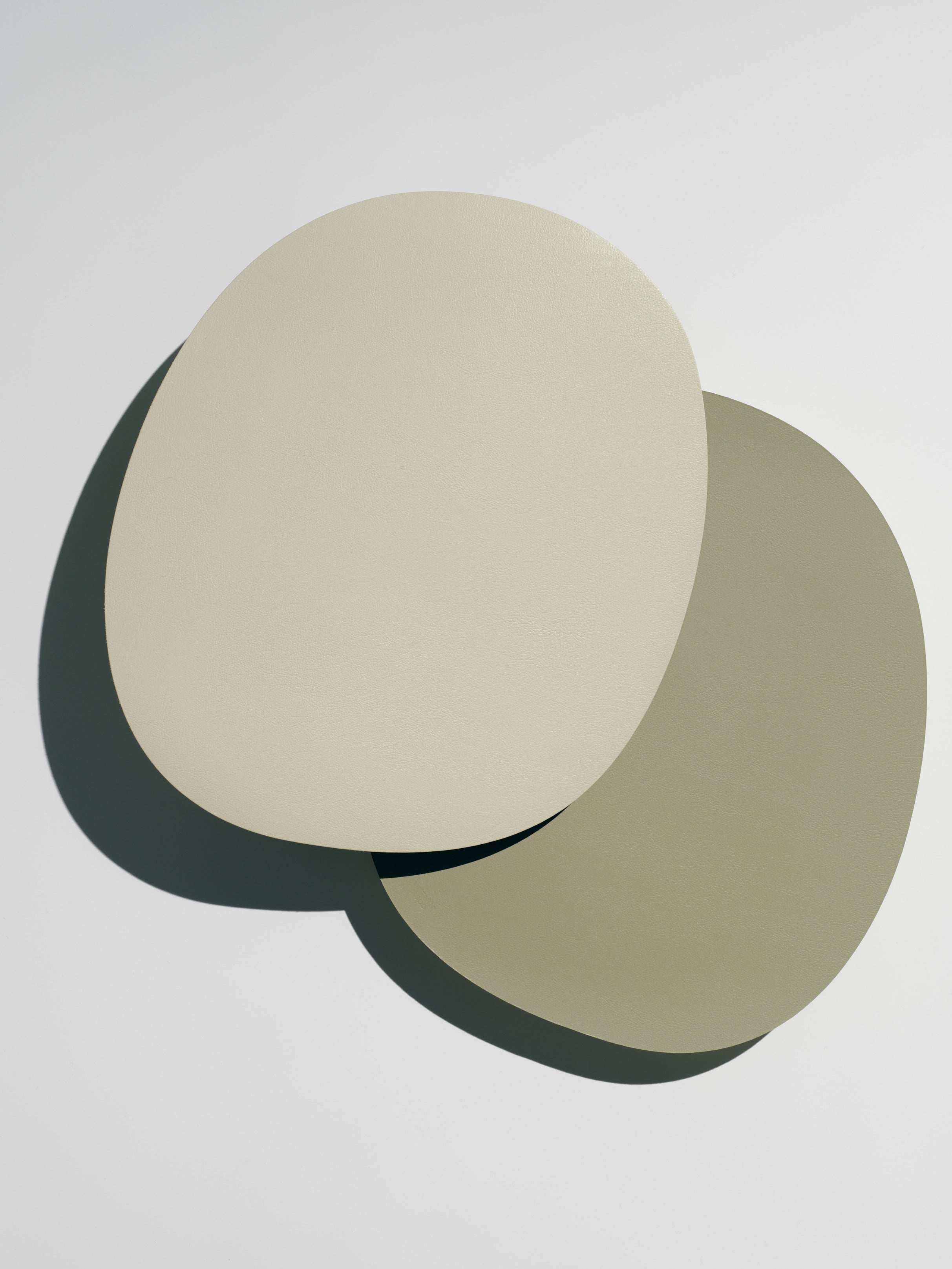 Glass Coaster Sage / Cream Green, Pack of 2